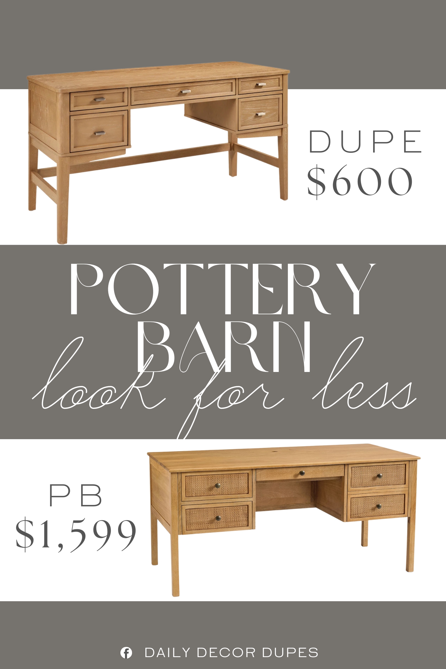 Pottery Barn Channing Keyhole Desk Dupe. This sleek and transitional desk is designed for both style and functionality, suitable for the office or study. The office desk features a smooth transitional design, ensuring seamless integration into any space.