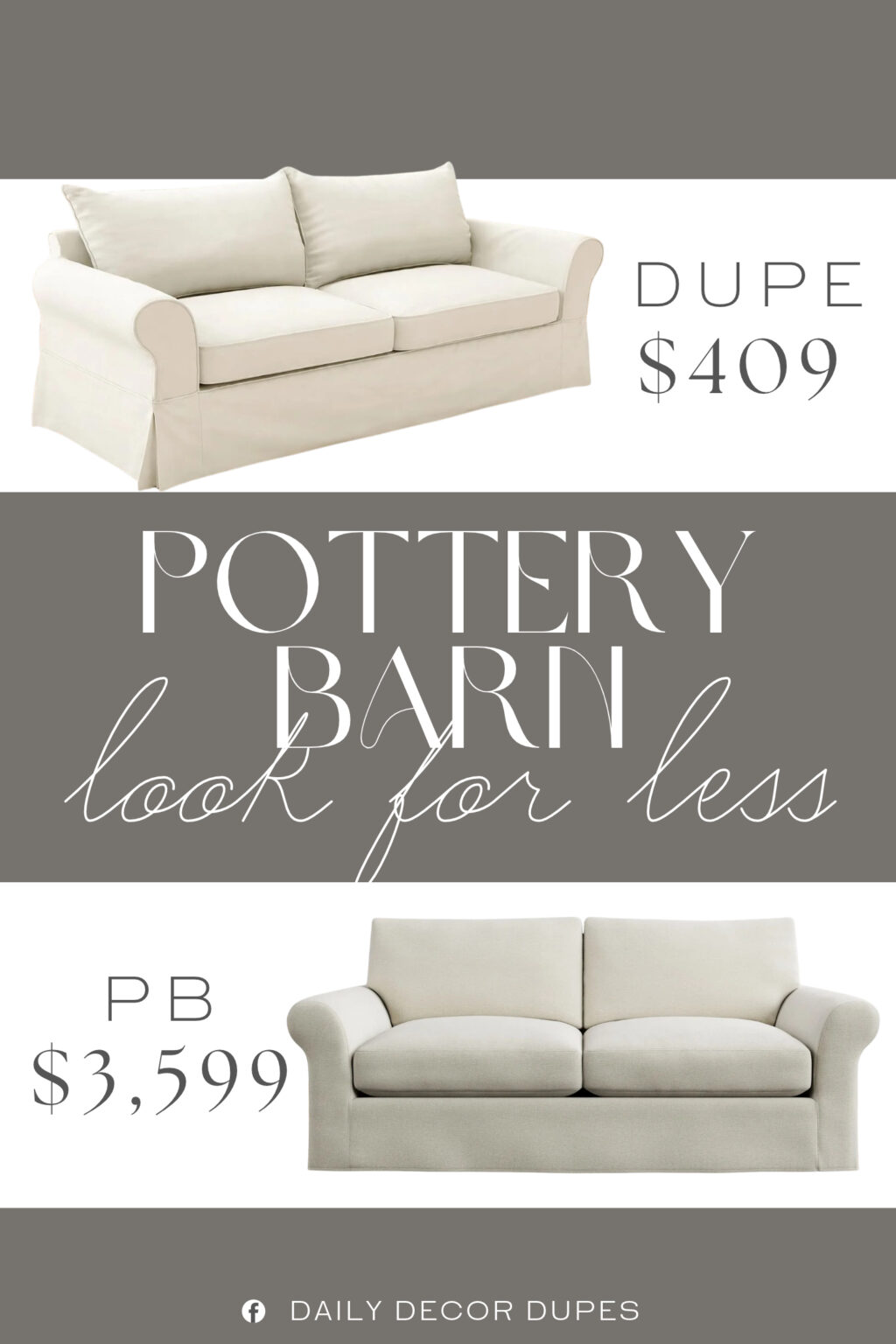 Pottery Barn Comfort Modern Roll Arm Slipcovered Sofa Dupe. It high quality cotton material for this sofa cover, and we run a number of tests to make sure that our cover fits well.