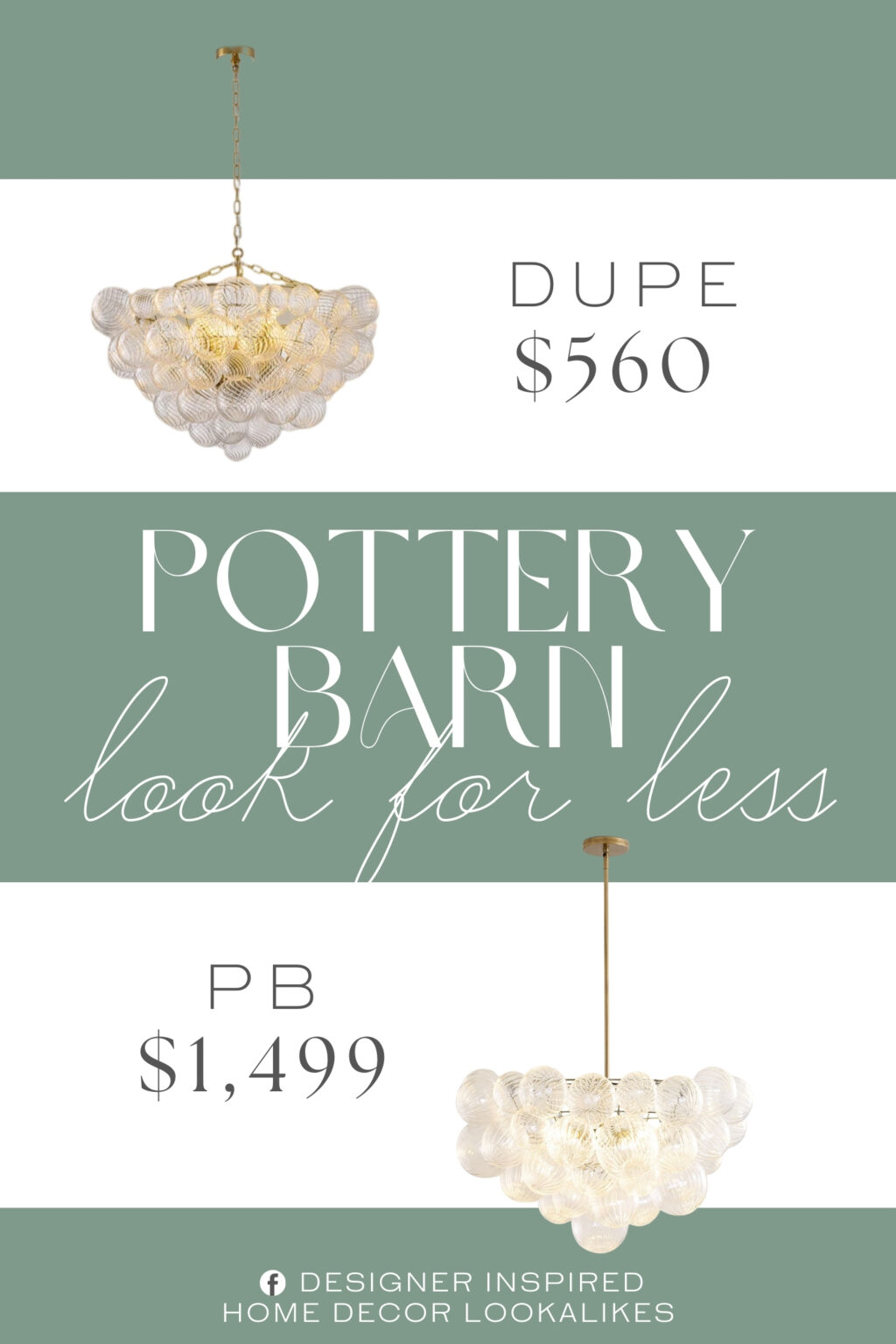 Pottery Barn Cooper Glass Bubbled Round Chandelier Dupe. Features three sizes of ribbed glass globes that softly diffuse light, creating a warm and inviting atmosphere. The brass-finished frame adds timeless elegance, complementing modern to transitional interiors.