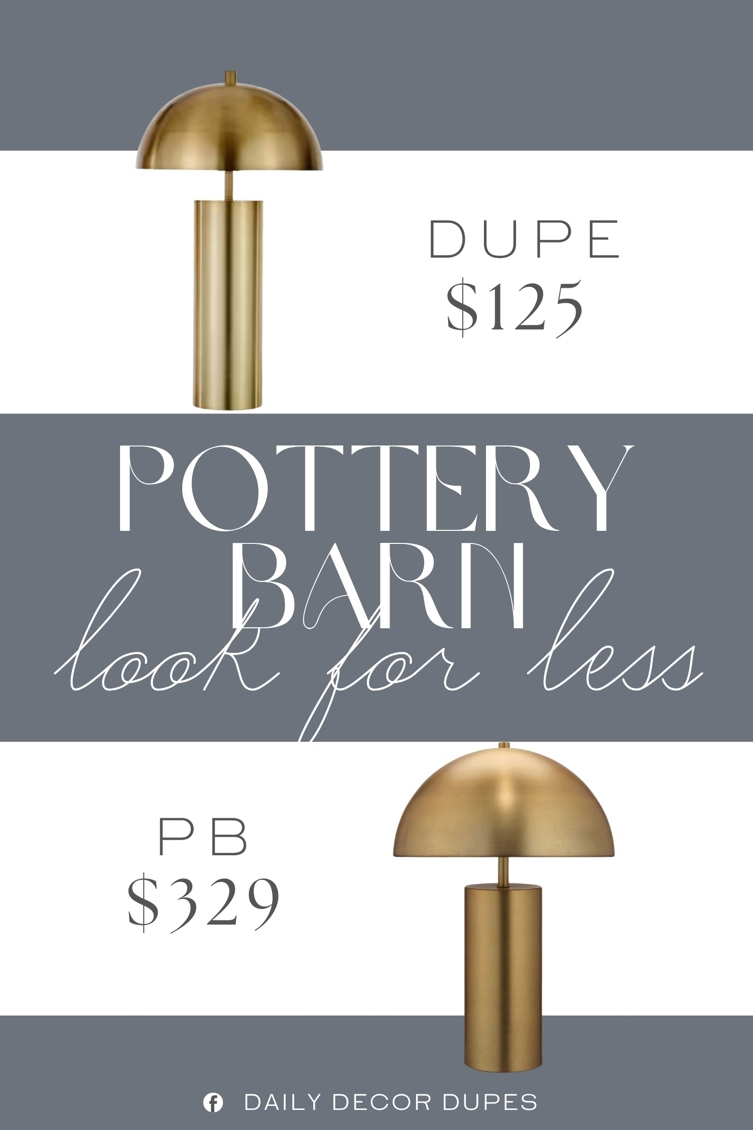 Pottery Barn Edith Iron Table Lamp Dupe. The body is metal, in a brass finish.