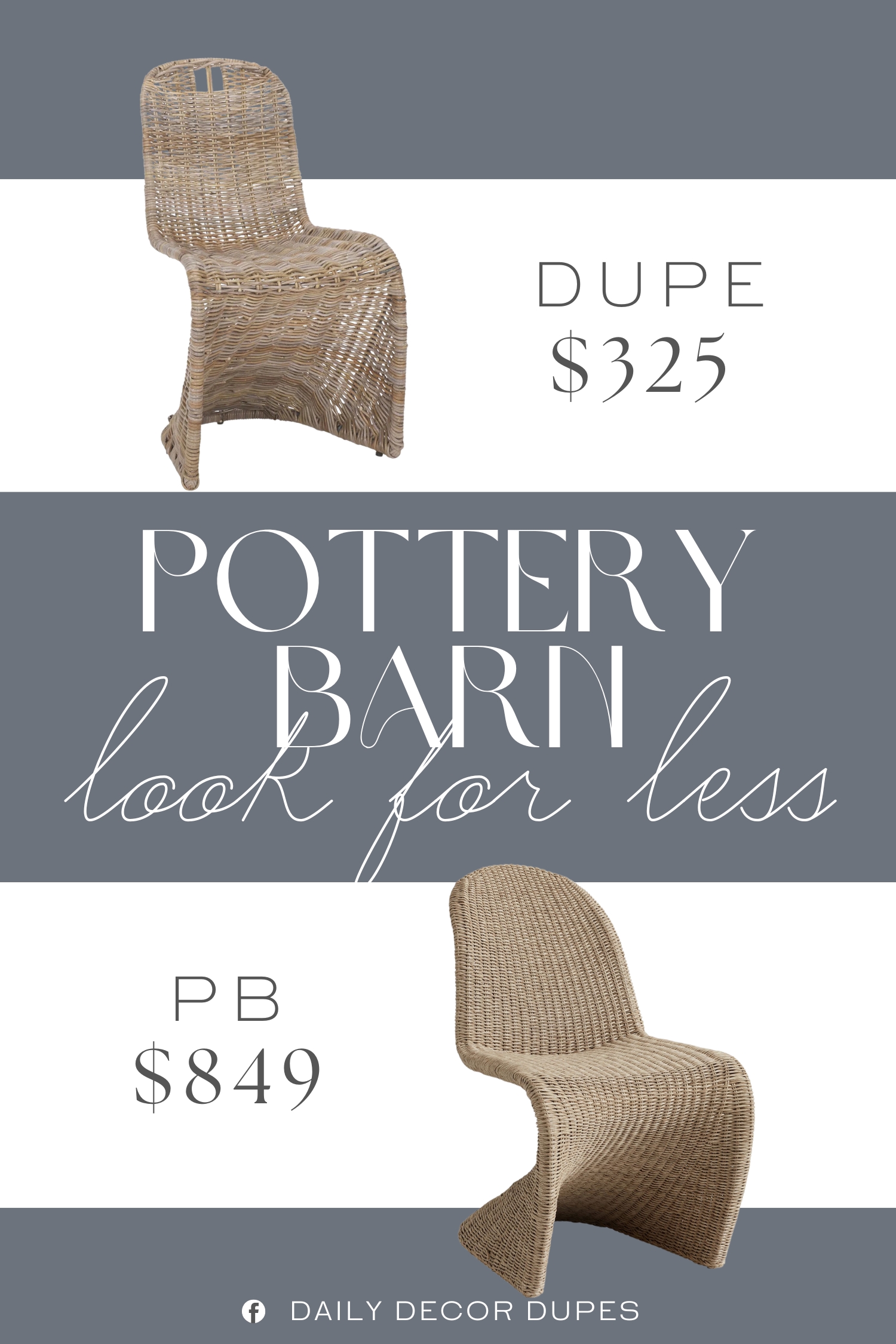 Pottery Barn Encinitas Wicker Outdoor Dining Chair Dupe. Defined by a breezy wicker design and an iron frame, this understated side chair lends a touch of breezy style.