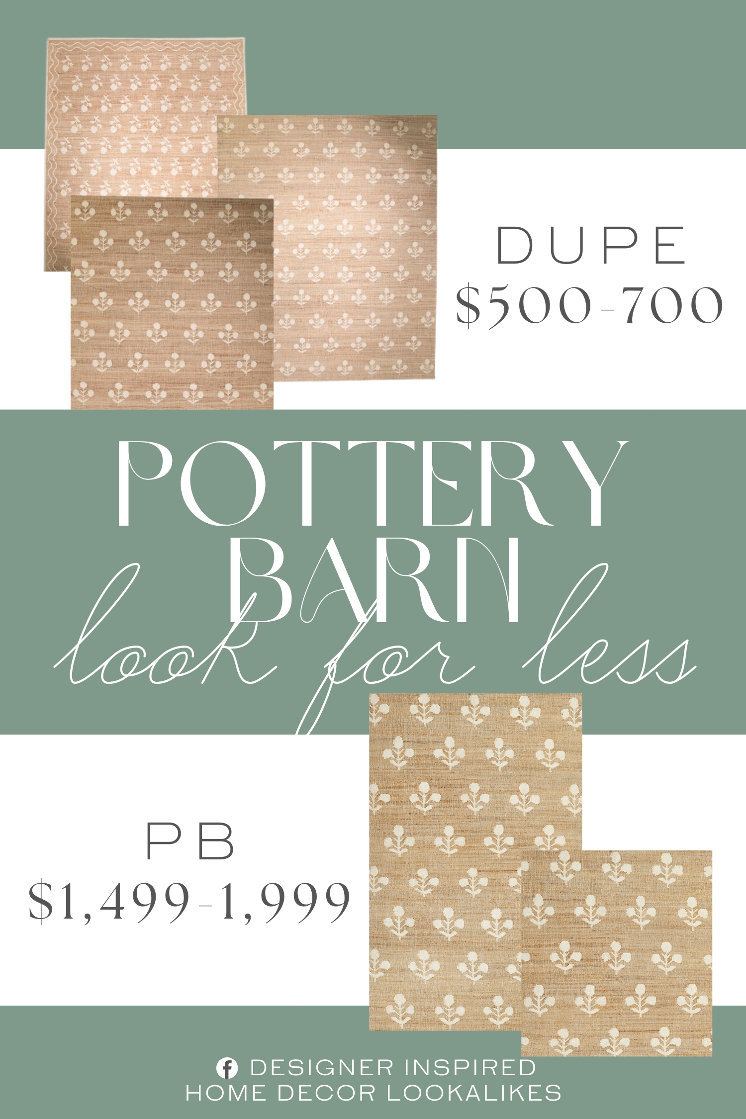 Pottery Barn Erin Gates Handwoven Wool Jute Rug Dupe. jute/wool. rug pad recommended for use, hand woven. floral pattern.