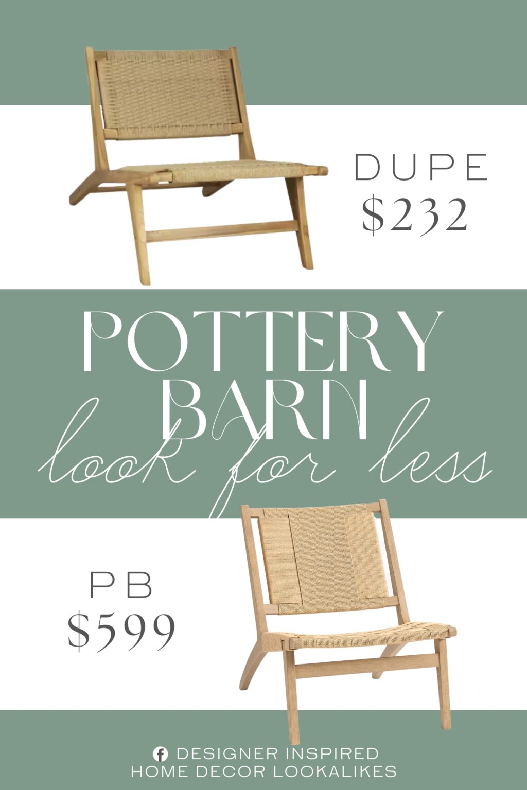 Pottery Barn Fenton Woven Chair Dupe. Crafted from solid teak wood in a natural light wood color Made from teak wood that can last for years with proper care.