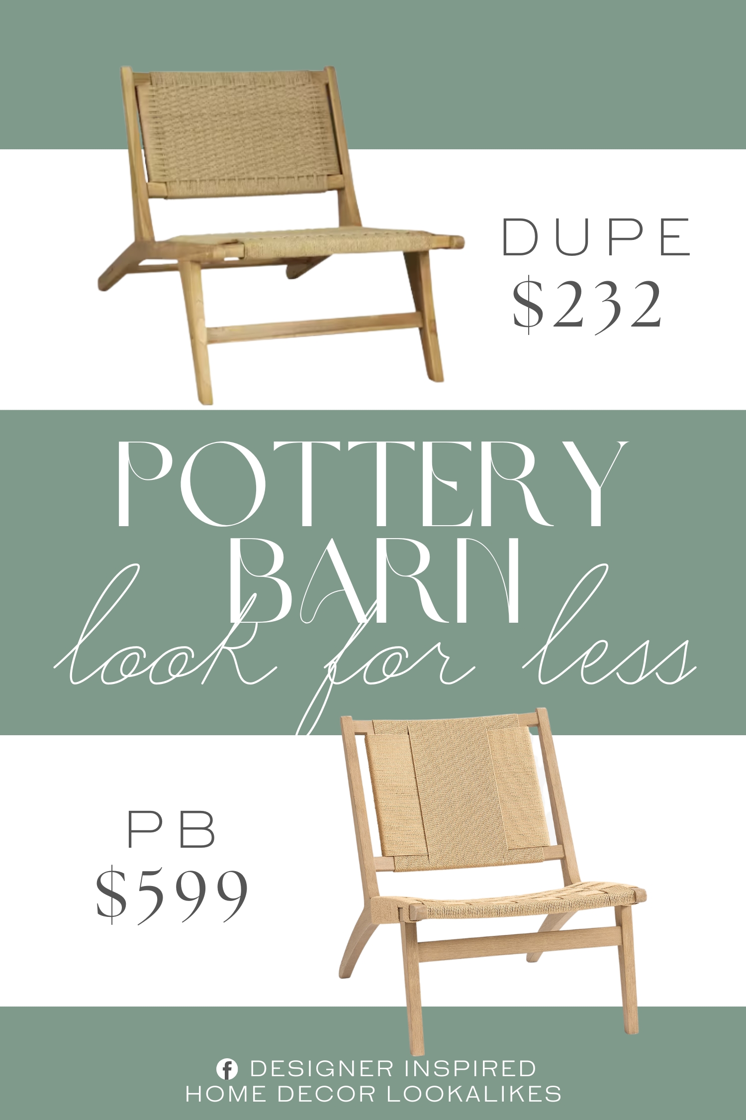 Pottery Barn Fenton Woven Chair Dupe. Crafted from solid teak wood in a natural light wood color Made from teak wood that can last for years with proper care.
