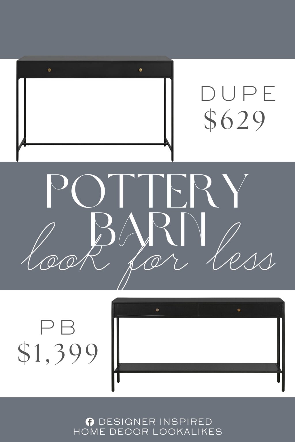 Pottery Barn Harmon Console Table Dupe. It's clean-lined and crafted from powder-coated iron in a solid tone that goes with your preferred style or color scheme.