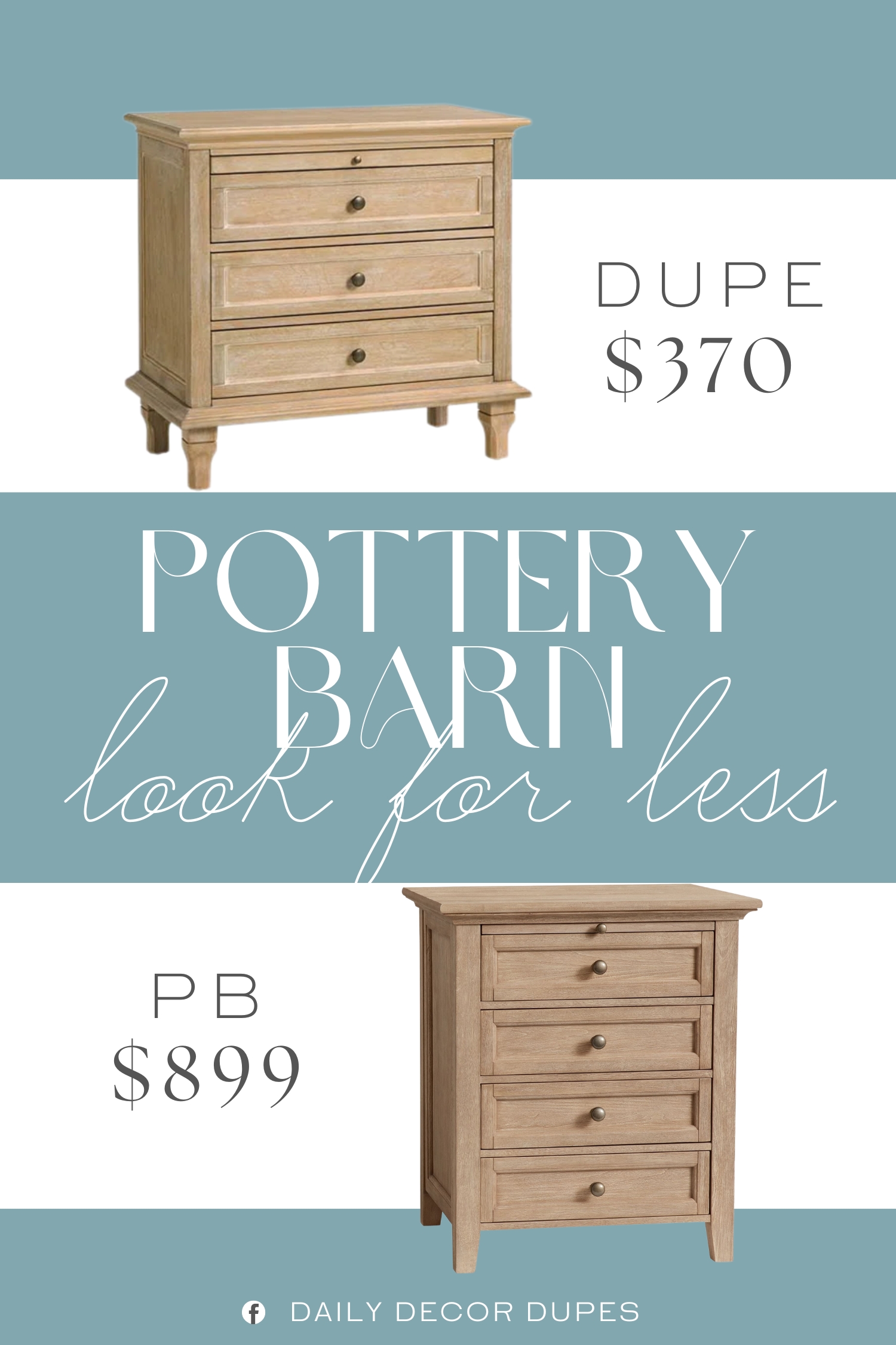 Pottery Barn Hudson Nightstand Dupe. It's crafted with a solid and engineered wood frame, and it rests on solid wood legs for a balanced look