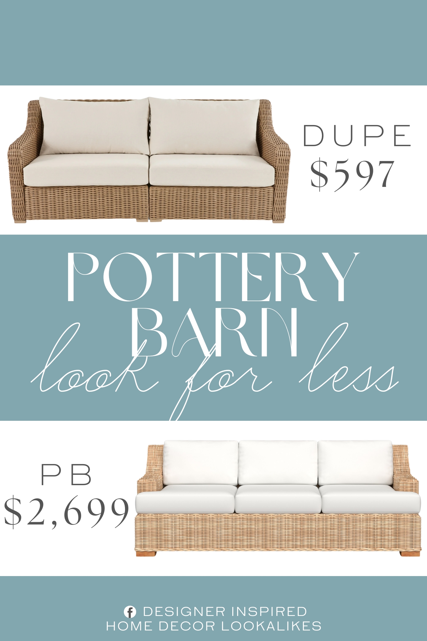 Pottery Barn Huntington Wicker Slope Arm Outdoor Sofa Dupe. Handwoven, all-weather double wall weave wicker Powder-coated steel frame for rust resistance Thick premium cushions with durable foam cores come vacuum-packed.