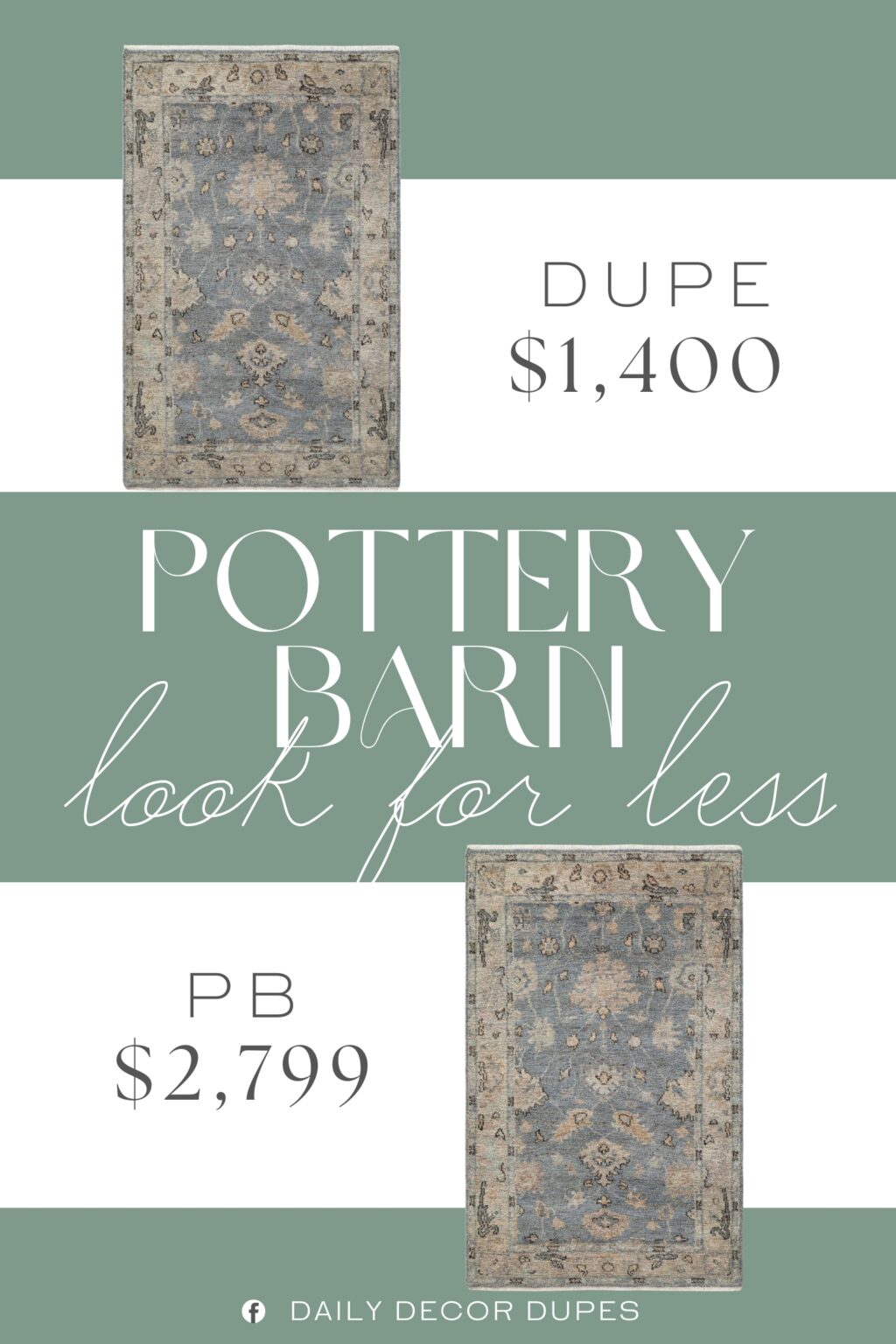Pottery Barn Jordi Hand-Knotted Wool Rug Dupe. The rug is crafted with 100% natural wool fibers, bringing luxurious comfort into your home.