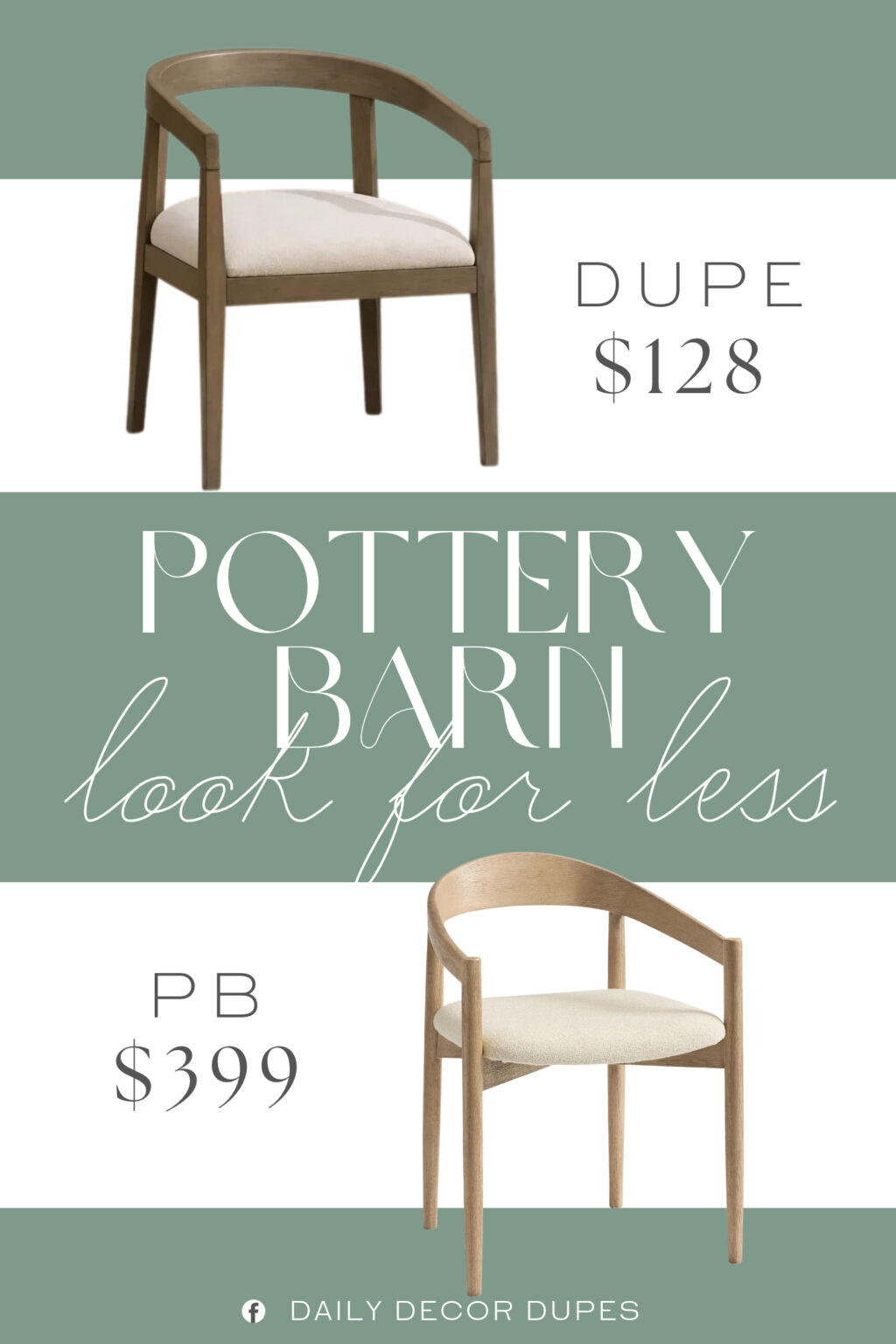 Pottery Barn Laguna Dining Chair Dupe. warm wood-tone frame and light upholstered seats, ideal for dining rooms, kitchens, breakfast nooks, and everyday dining spaces.