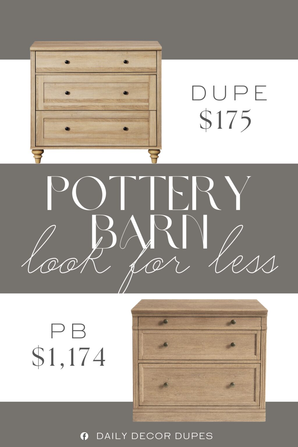 Pottery Barn Livingston Lateral File Cabinet Dupe. It's made with high-grade certified wood in an ivory finish that's distressed for a rustic feel, and it rests on turned feet for a classic silhouette.