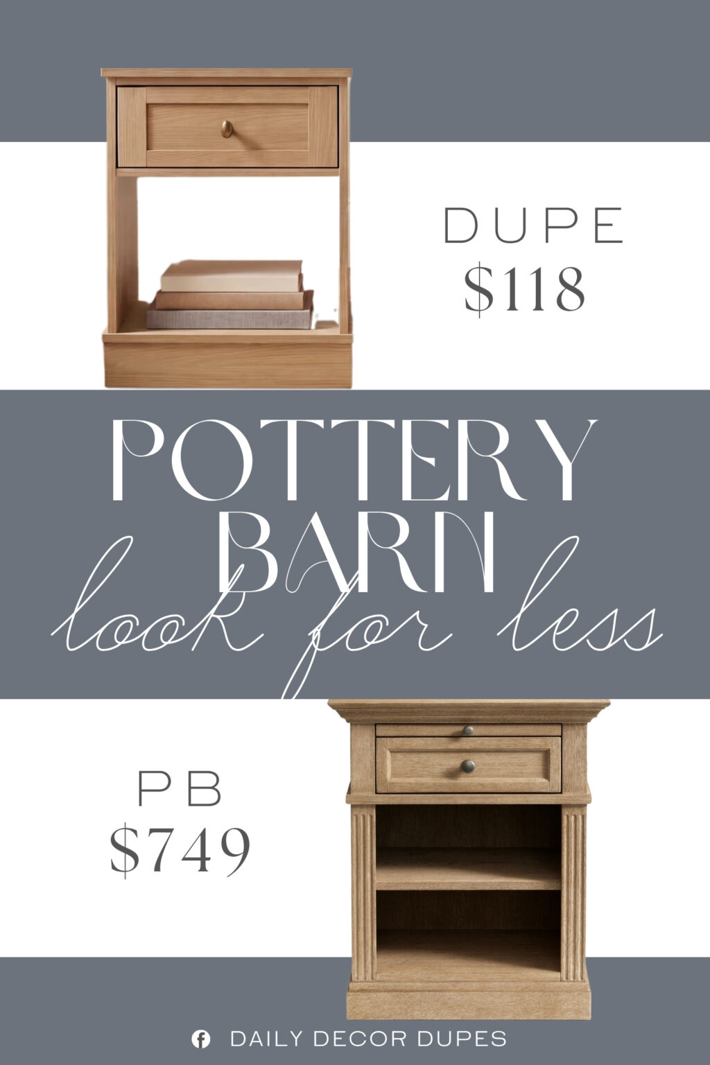 Pottery Barn Livingston Nightstand Dupe. crafted for the sophisticated and minimalist homeowner.