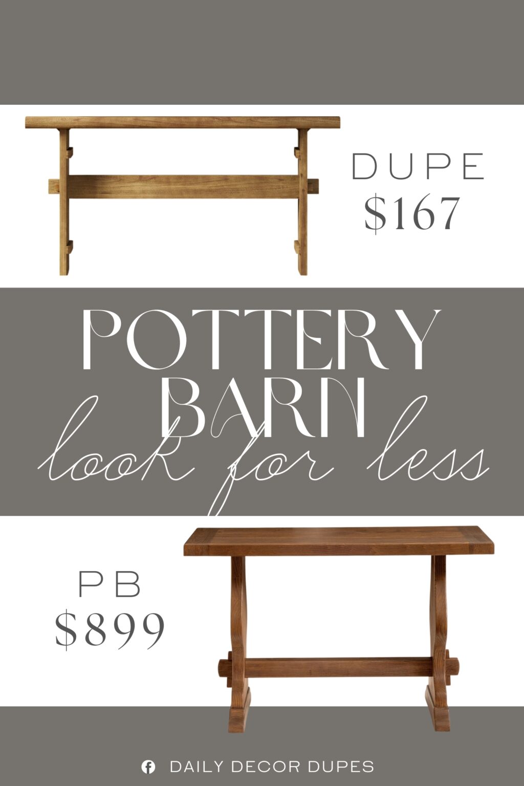 Pottery Barn Lyon Console Table Dupe. Crafted from 100% solid wood, this console table fuses long-lasting durability with natural beauty. Free of engineered wood or MDF, it stands up to everyday wear and resists warping, retaining its timeless elegance for years to come.