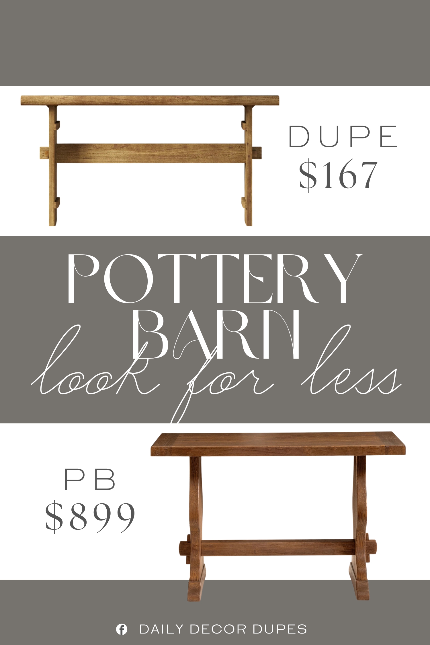 Pottery Barn Lyon Console Table Dupe. Crafted from 100% solid wood, this console table fuses long-lasting durability with natural beauty. Free of engineered wood or MDF, it stands up to everyday wear and resists warping, retaining its timeless elegance for years to come.
