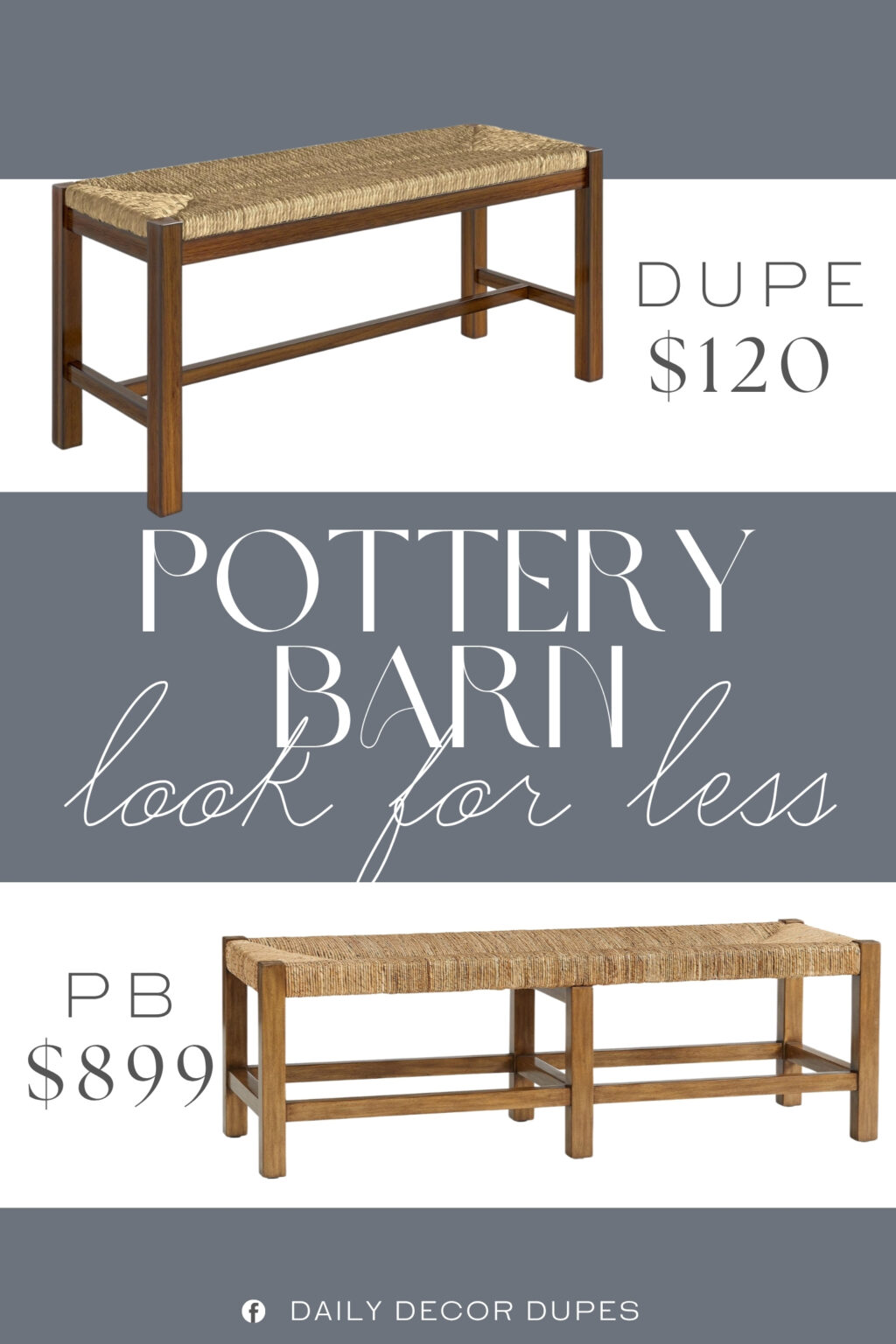 Pottery Barn Malibu Woven Backless Bench Dupe. The seating area is crafted of tightly woven natural seagrass, ensuring optimal airflow and comfort during long meals or gatherings. Its unique woven texture adds a touch of elegance, creating a cozy and inviting atmosphere.