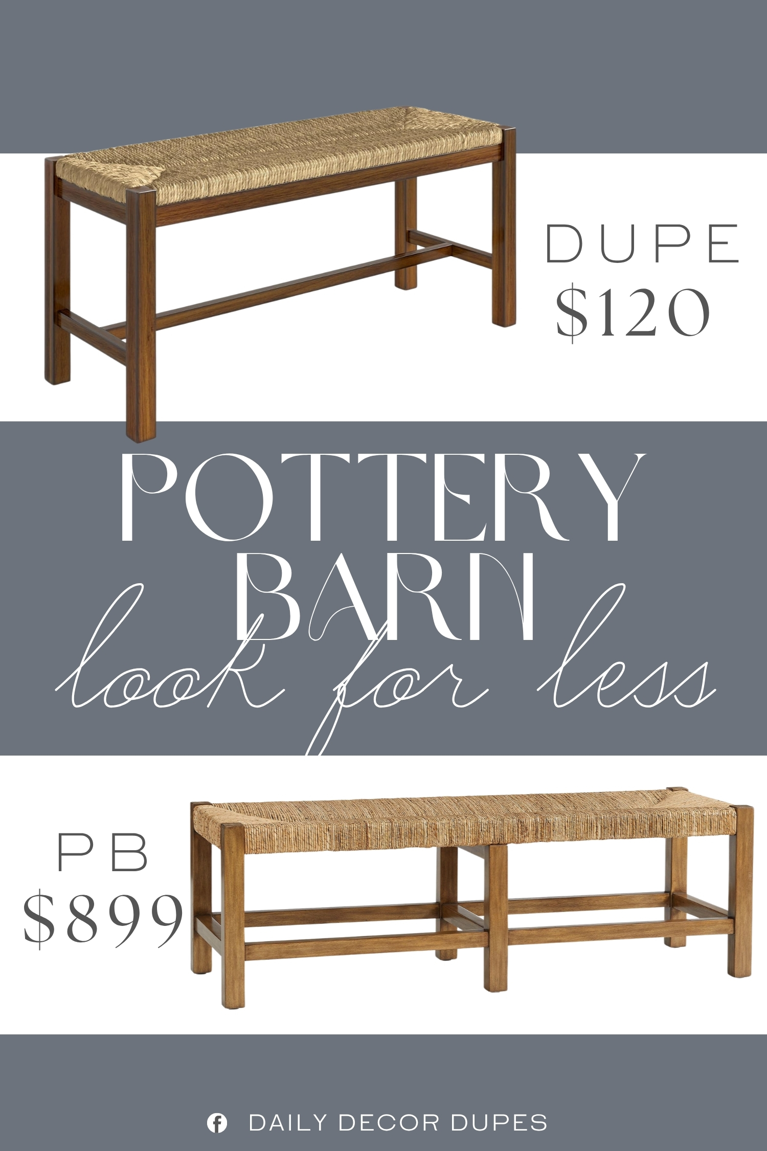 Pottery Barn Malibu Woven Backless Bench Dupe. The seating area is crafted of tightly woven natural seagrass, ensuring optimal airflow and comfort during long meals or gatherings. Its unique woven texture adds a touch of elegance, creating a cozy and inviting atmosphere.