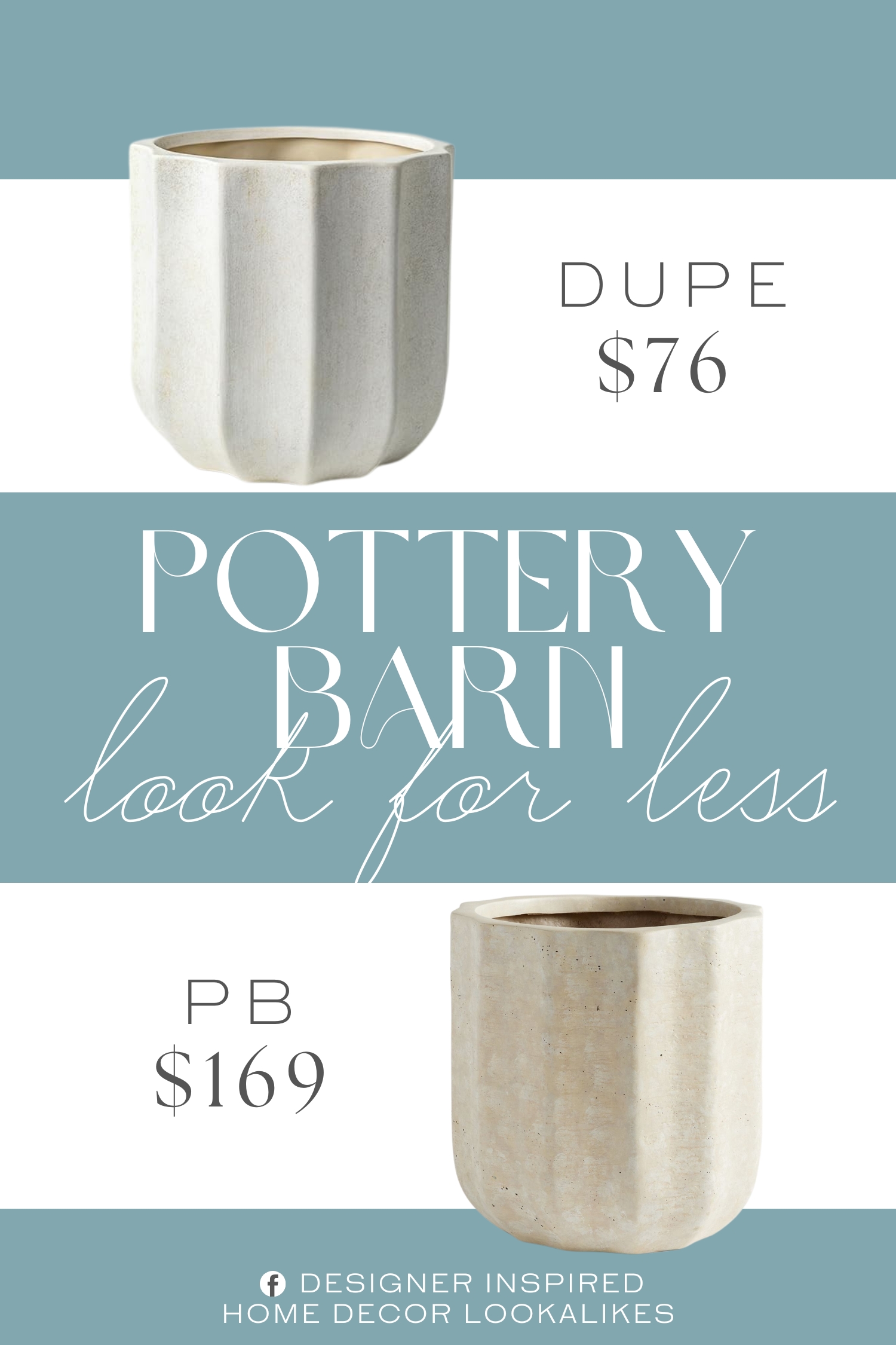 Pottery Barn Modern Rustic Fluted Outdoor Planters Dupe. Made from high-temperature fired ceramic, this large ceramic planter is thick, sturdy, and resistant to cracking. The glazed surface is easy to clean and designed for long-lasting use as a decorative indoor planter.