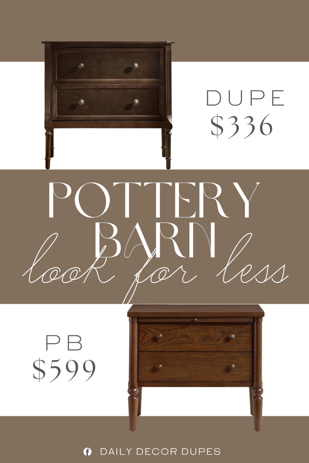 Pottery Barn Modern Traditional Nightstand Dupe. Crafted with durable solid wood legs for lasting stability, it requires only minimal assembly—simply attach the legs and enjoy. A perfect blend of style, practicality, and easy living.