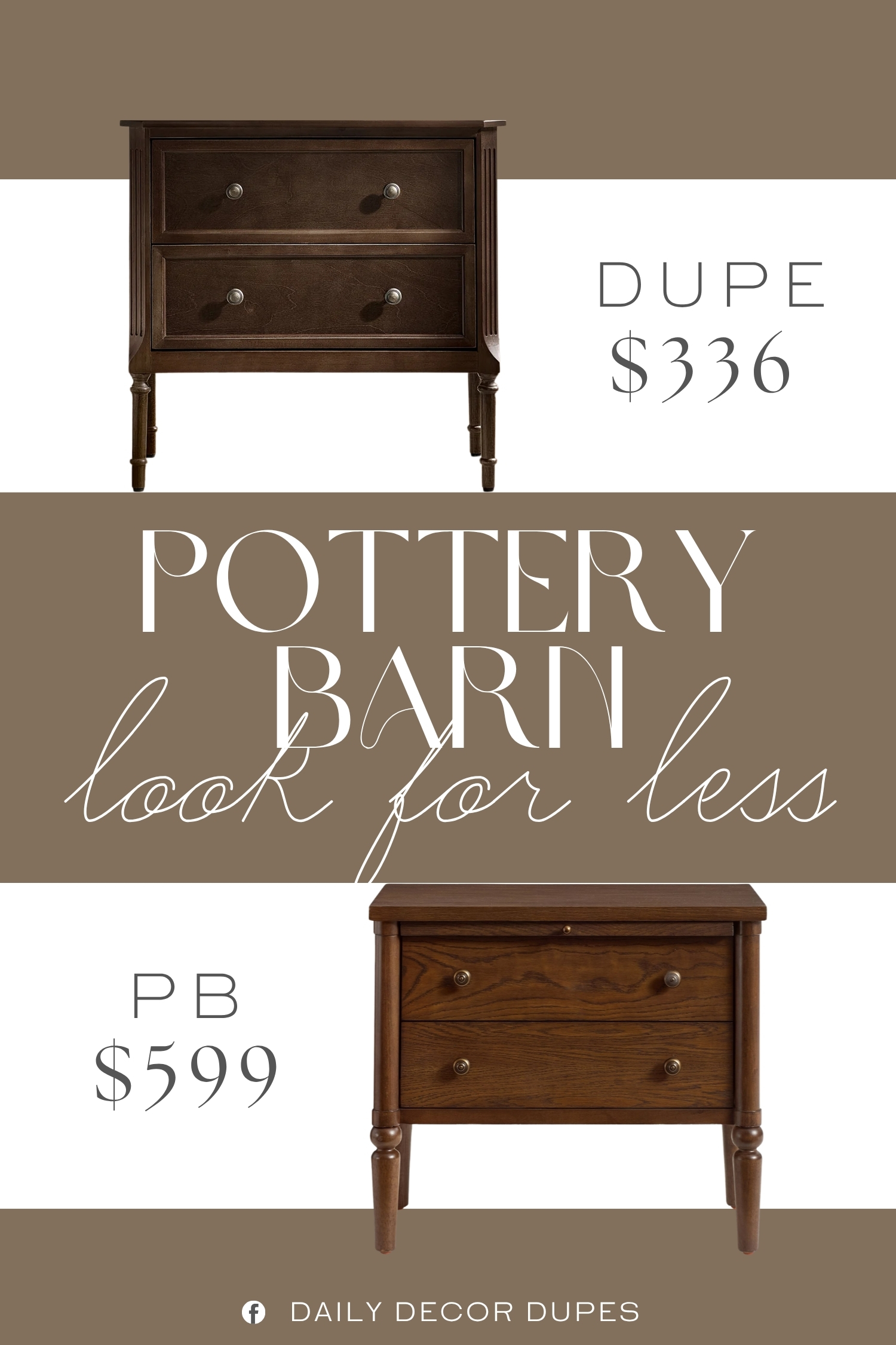 Pottery Barn Modern Traditional Nightstand Dupe. Crafted with durable solid wood legs for lasting stability, it requires only minimal assembly—simply attach the legs and enjoy. A perfect blend of style, practicality, and easy living.
