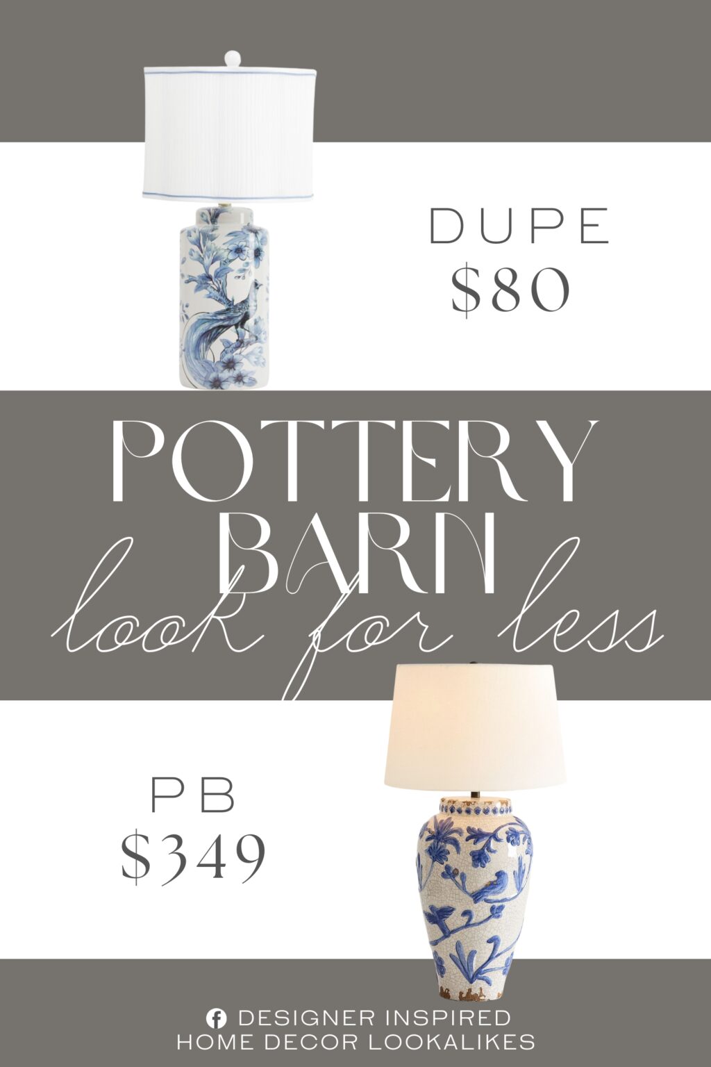 Pottery Barn Montrose Ceramic Table Lamp Dupe. floral base glazed ceramic.