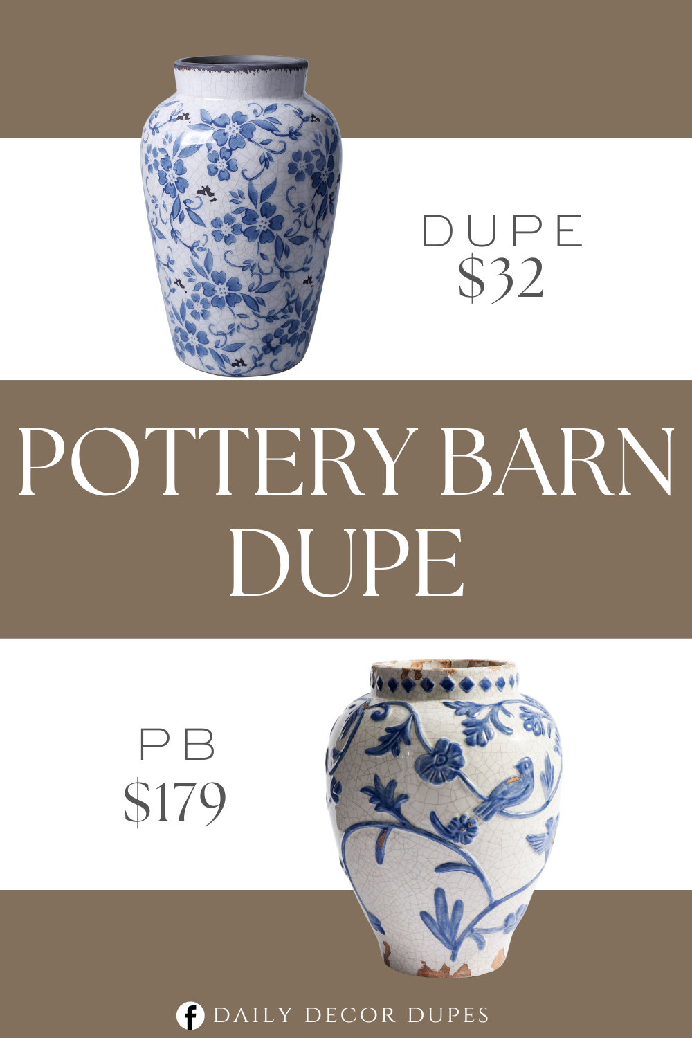 Pottery Barn Montrose Terracotta Vase Collection Dupe. Made from Ceramic. Irregular shape.