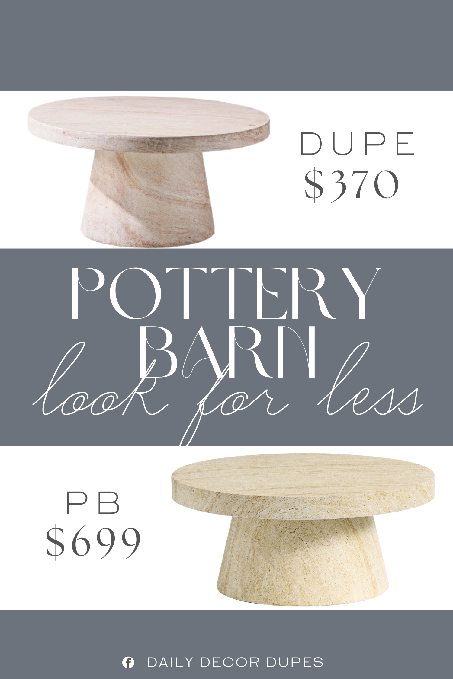 Pottery Barn Pomona Faux Travertine Outdoor Coffee Table Dupe. Crafted from premium magnesium oxide (MgO), this table is sturdy, lightweight, and weather-resistant, making it ideal for outdoor environments.