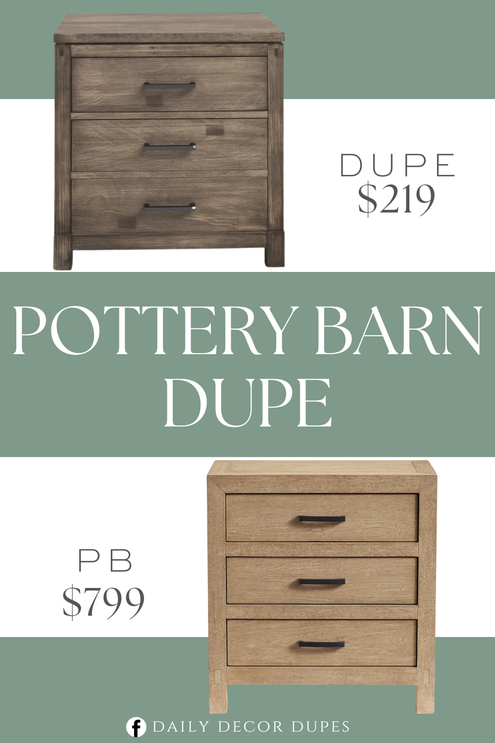 Pottery Barn Linwood Nightstand Dupe. Constructed with French and English dovetail drawer construction for long-term durability and use. Features felt-lined top drawers which help to avoid the breaking of fragile items.