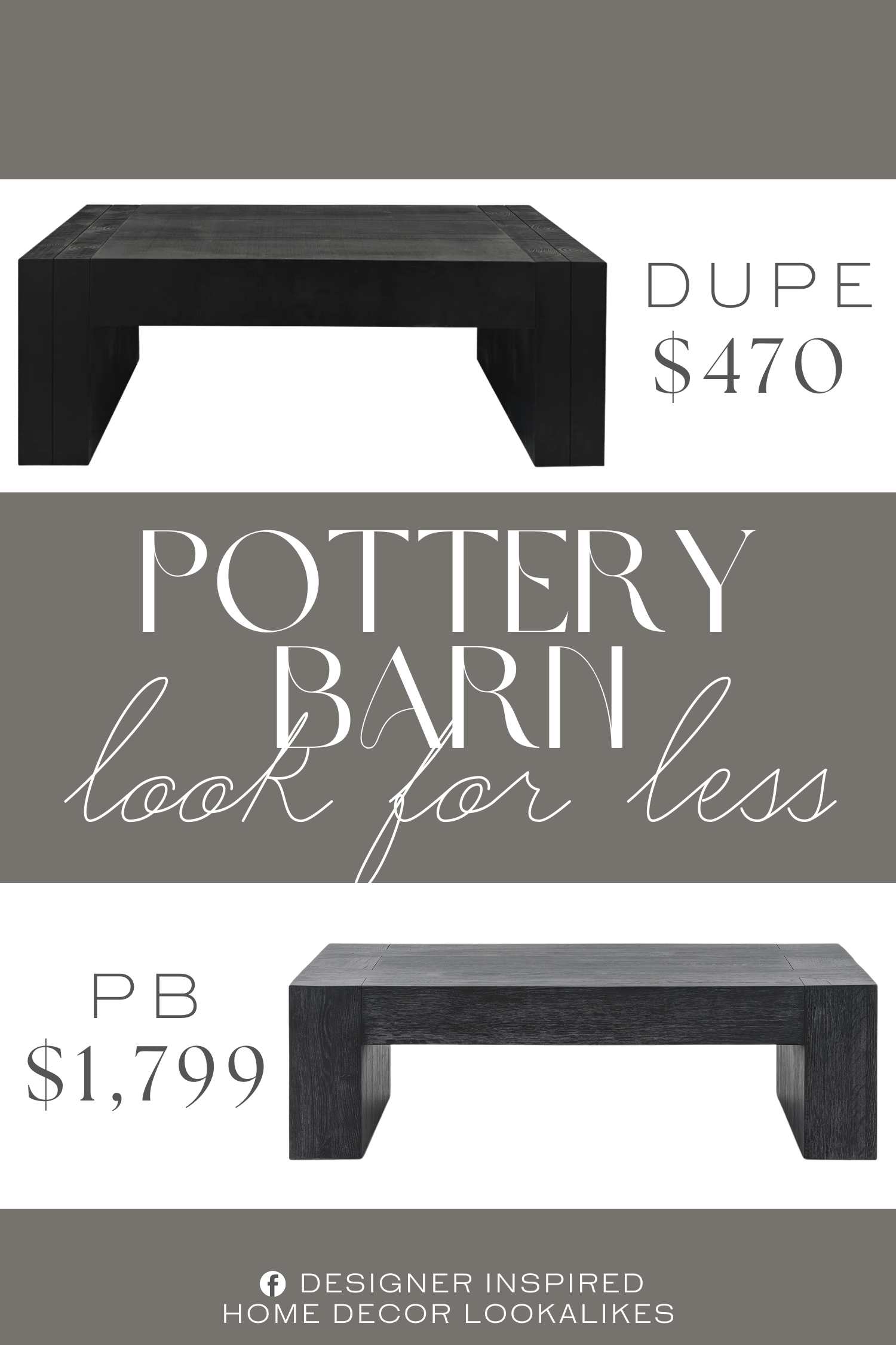 Pottery Barn Raymond Rectangular Coffee Table Dupe. The minimalist design makes it a versatile choice for both modern and traditional décor, serving as a centerpiece for your living room or lounge area.