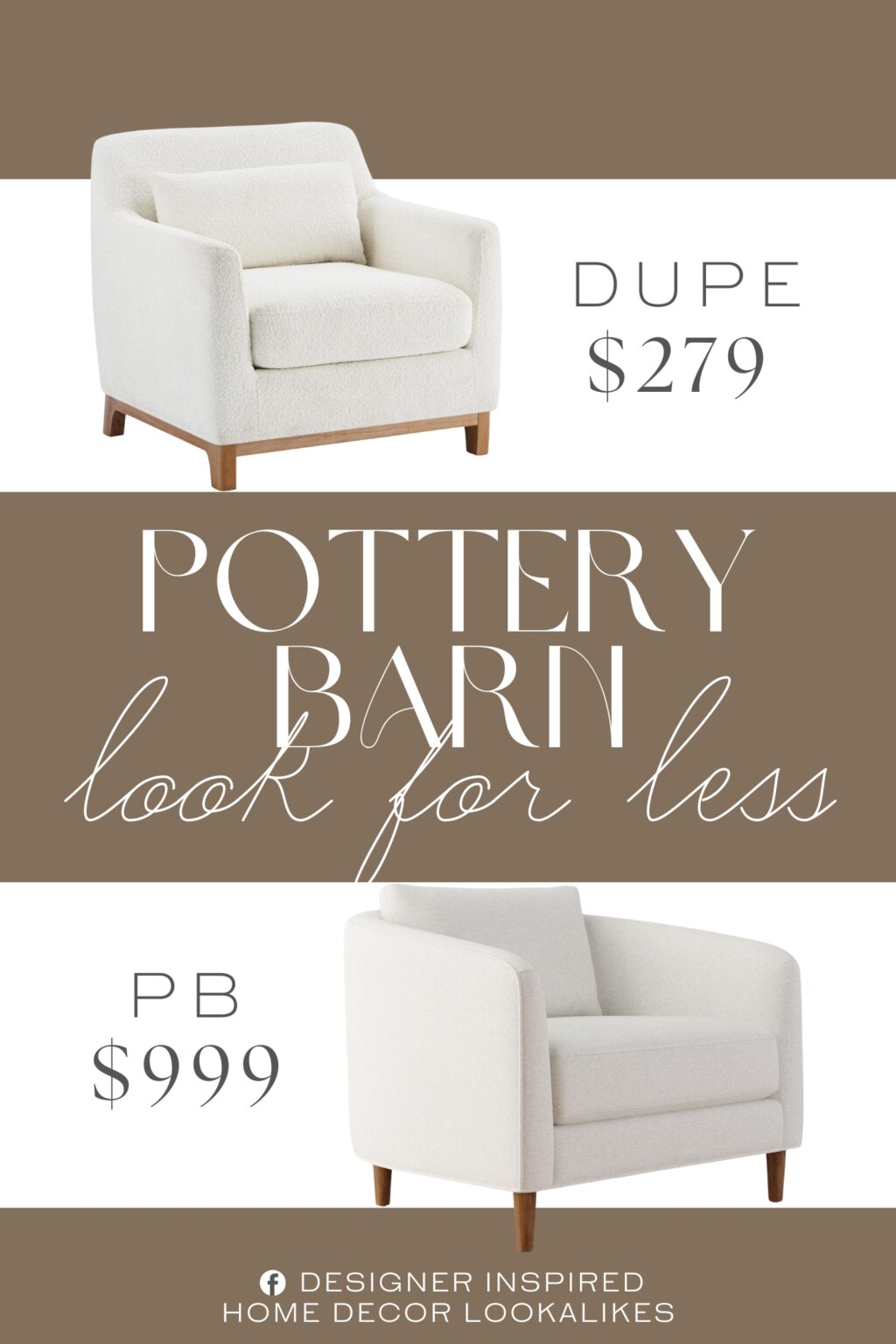 Pottery Barn Remmy Chair Dupe. Characteristic chairs with deep cushions and a solid wood bottom frame can make any living space at your home maximally comfortable and stylish.