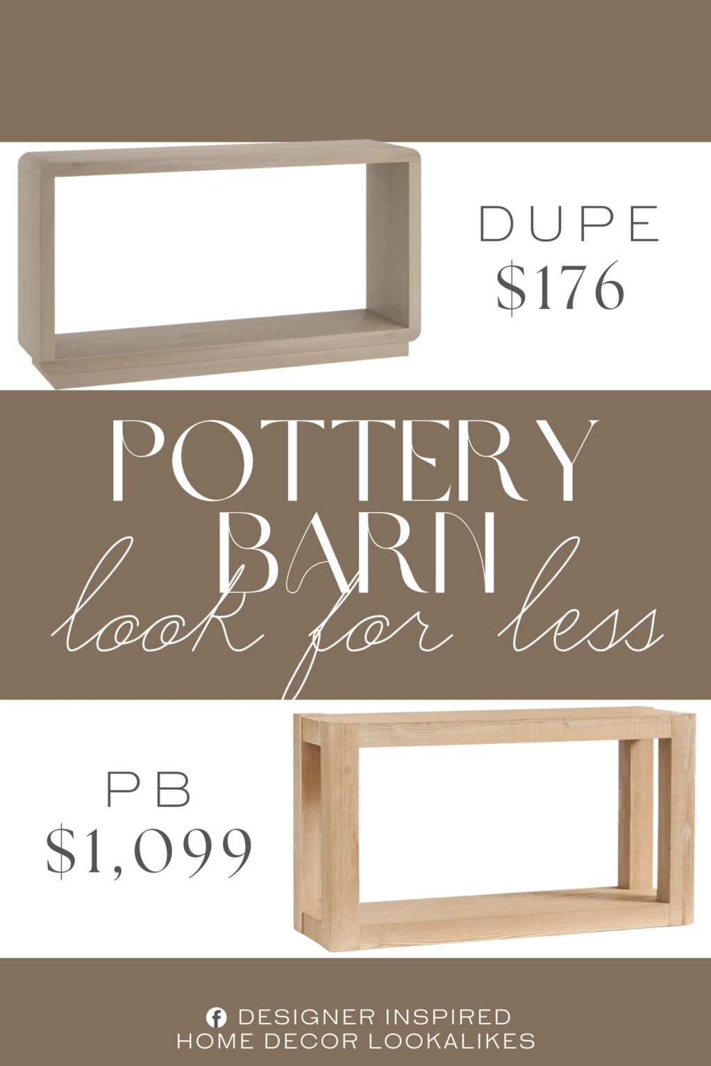 Pottery Barn Rockport Reclaimed Wood Console Table Dupe. It is made of high-quality materials in wood-look finish.