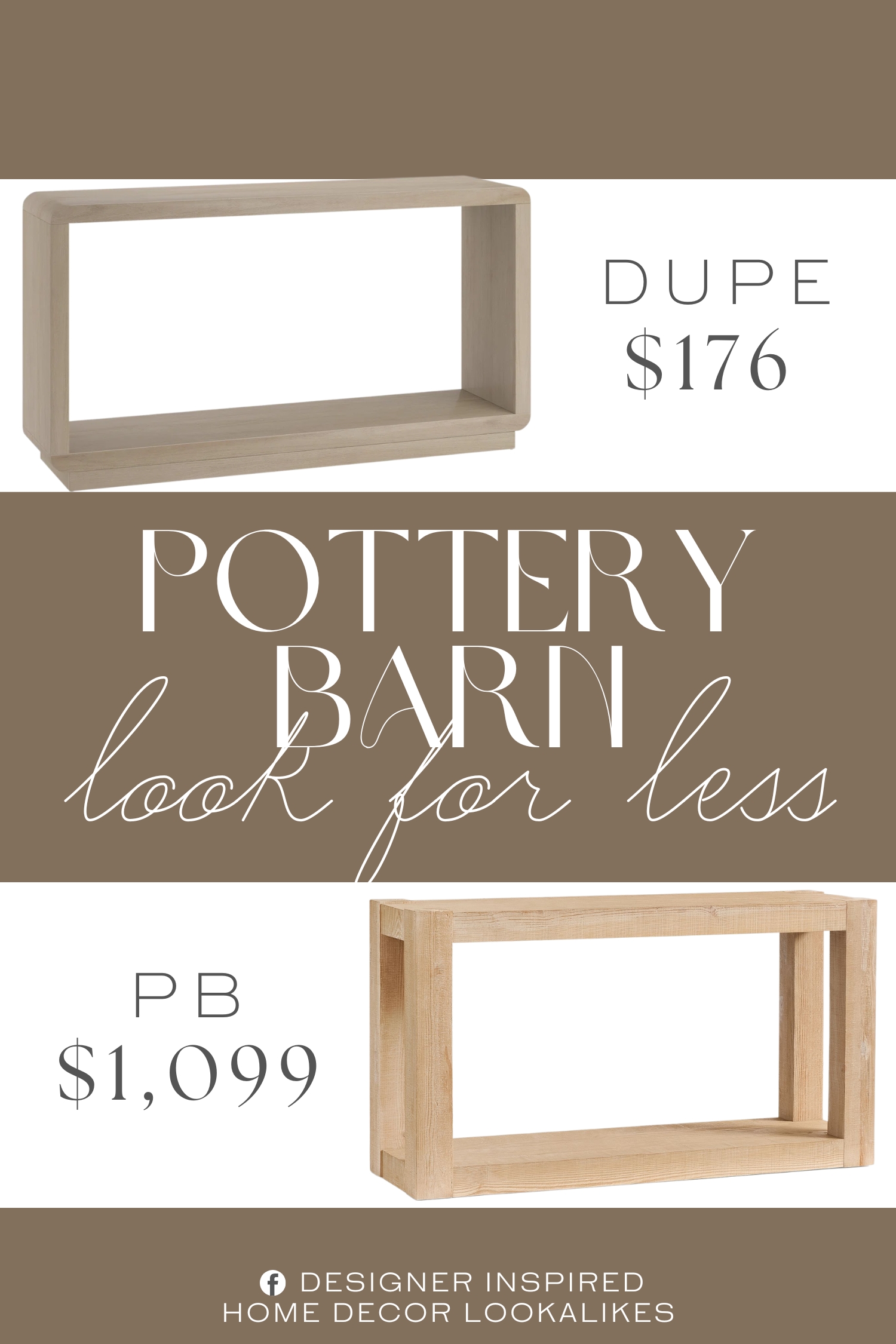 Pottery Barn Rockport Reclaimed Wood Console Table Dupe. It is made of high-quality materials in wood-look finish.