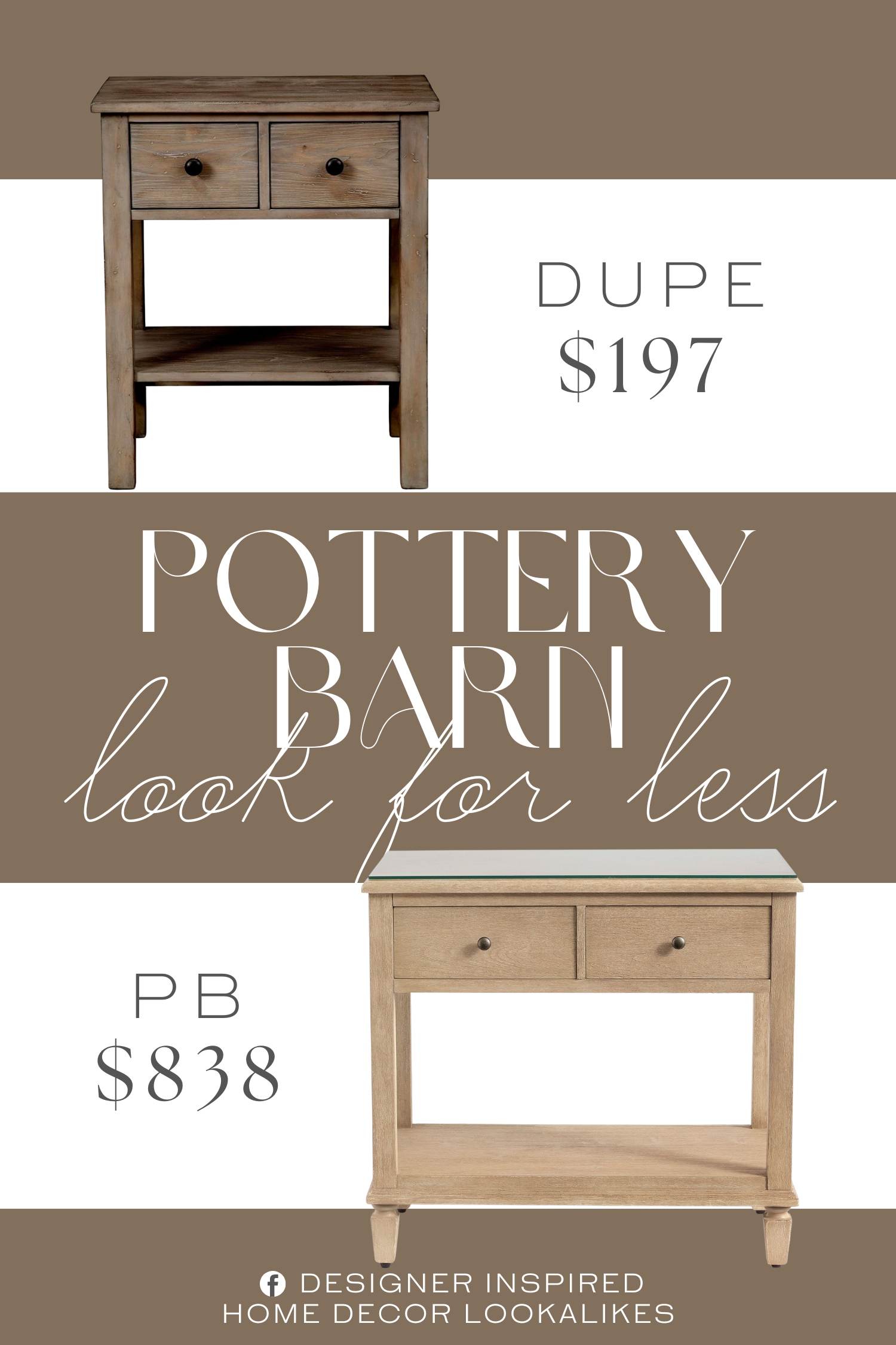 Pottery Barn Sausalito Nightstand Dupe. Features metal ball-bearing drawer glides which facilitate the smooth opening and closing of the drawers. Features felt-lined drawers that prevent metal items from scratching the wood and hold items in place for minimal movement.