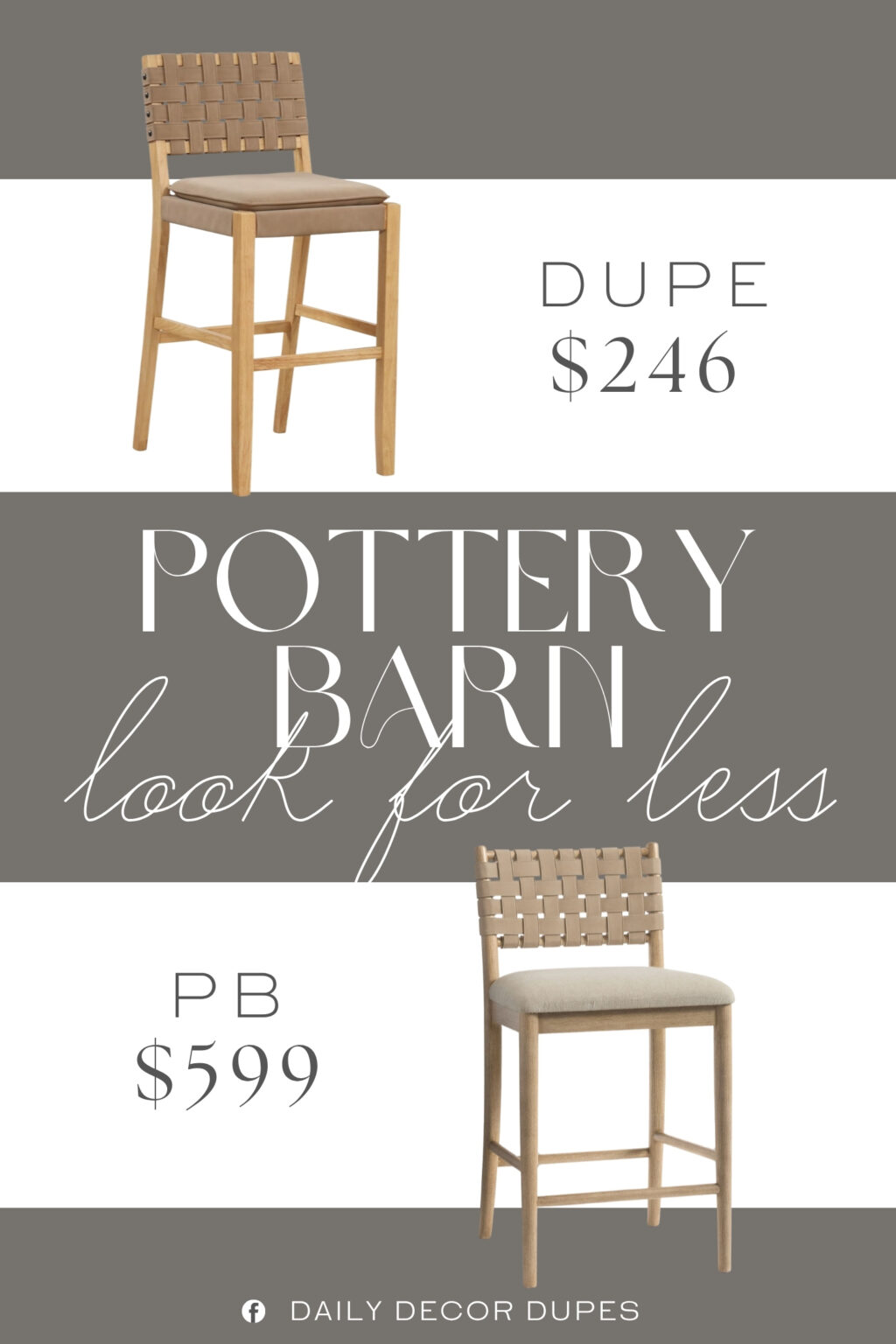 Pottery Barn Skylar Bar Stools Dupe. This bar height stool features an upholstered and thickly padded seat for your comfort.