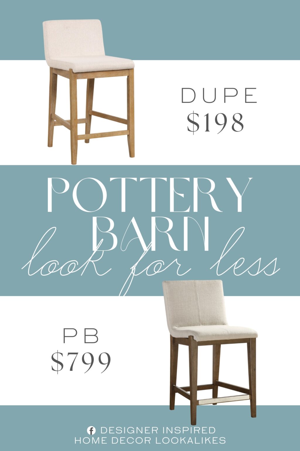 Pottery Barn Sophia Upholstered Counter Stool Dupe. Modern Counter Height Bar Stool with Back, Counter Stool Upholstered Chair with Natural Flax White Fabric and Brushed Light Brown Wooden Legs, Natural Flax/Brown