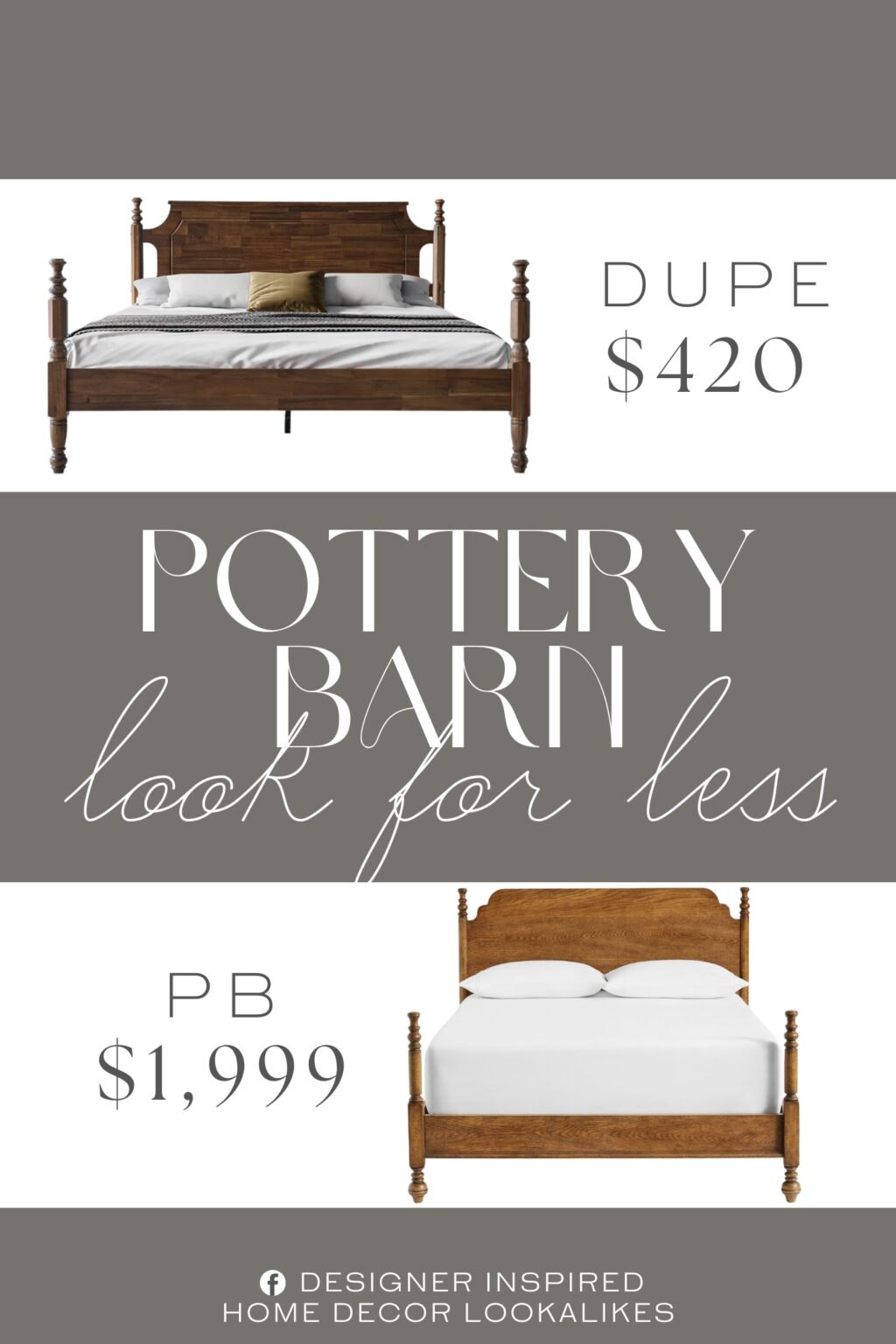 Pottery Barn Summerville Four Poster Bed Dupe. Built with premium materials and fine craftsmanship, it enriches your space with both sophistication and functionality. The natural wood grain accents create a durable, luxurious appeal that complements both modern and traditional interiors.