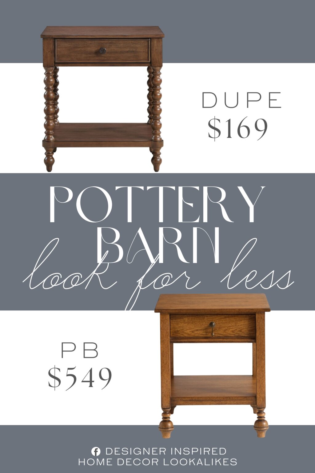 Pottery Barn Summerville Side Table Dupe. Built to last, providing a sturdy and reliable addition to your bedroom
