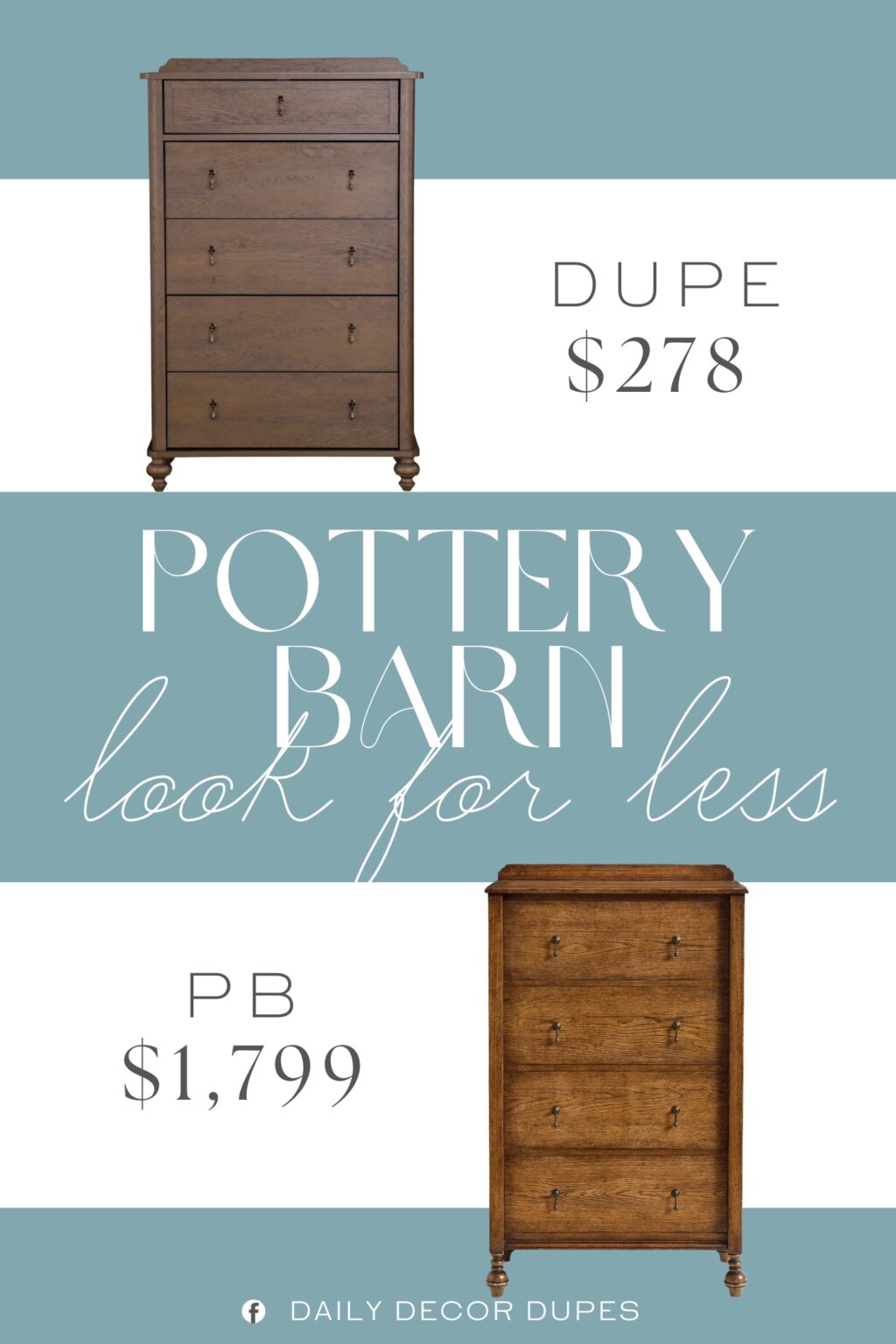 Pottery Barn Summerville Tall Dresser Dupe. Spacious drawers feature metal runners and safety stops. Lower four drawers are extra deep for storage of bulky items.