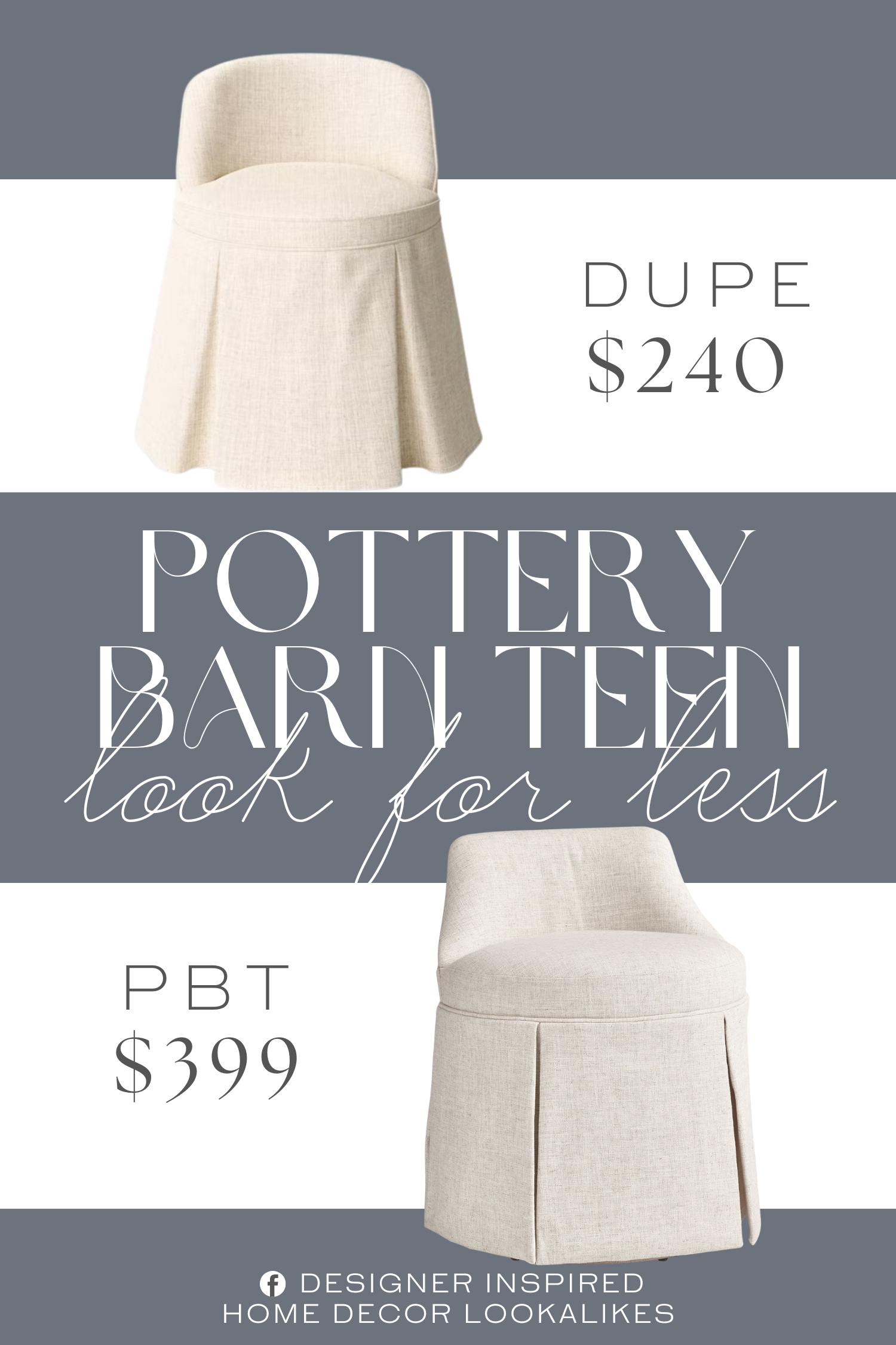 Pottery Barn Teen Kennedy Pleated Swivel Vanity Stool Dupe. Designed with a wooden frame and soft upholstery, this armless vanity chair offers a perfect blend of style and comfy seating. Plus, the padded seat and back help you kick back and relax.
