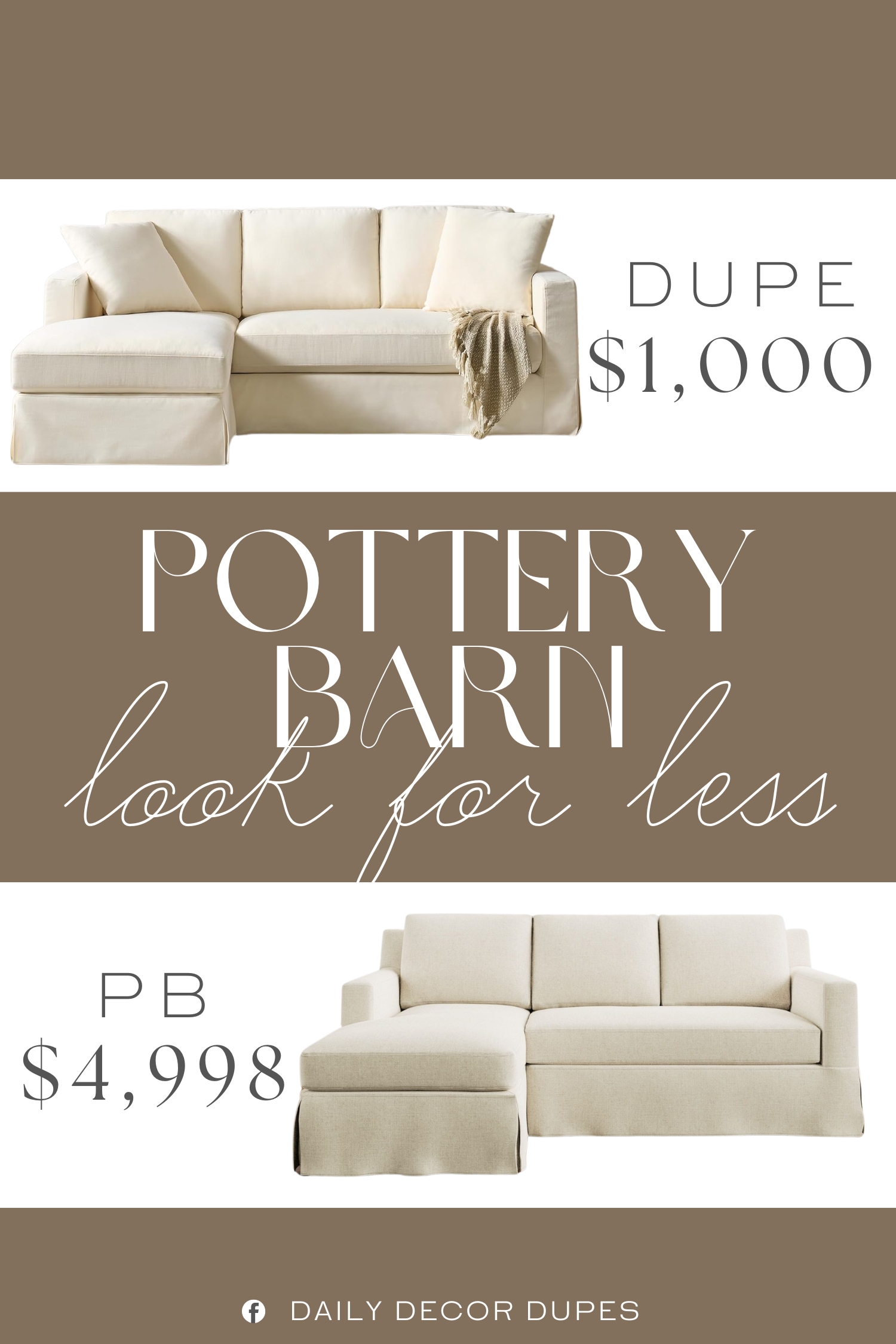 Pottery Barn York Square Arm Slipcovered Chaise Sectional Dupe. Crafted from a durable and soft blend of 7% linen and 93% polyester, this sofa offers both comfort and longevity, ensuring it remains a centerpiece in your home for years to come.