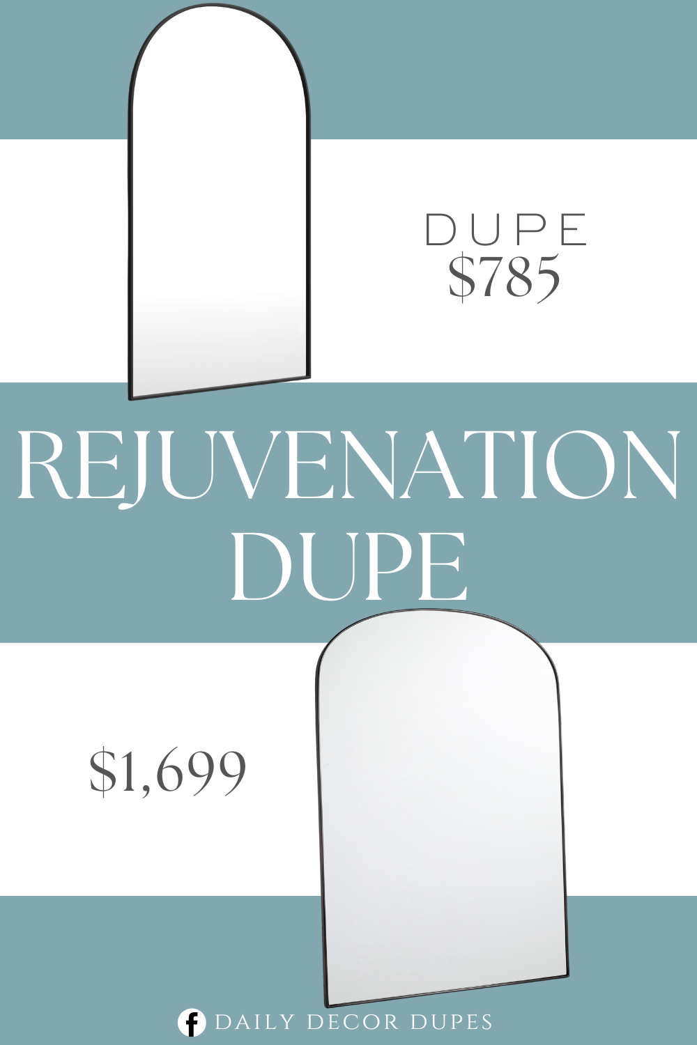 Rejuvenation Arched Metal Framed Floor Mirror Dupe. Made of rust-resistant steel. Not designed to be wall mounted - leaner only. Superior quality powder coating for a perfect finish.Environmentally friendly copper-free backing paint reduces corrosion.