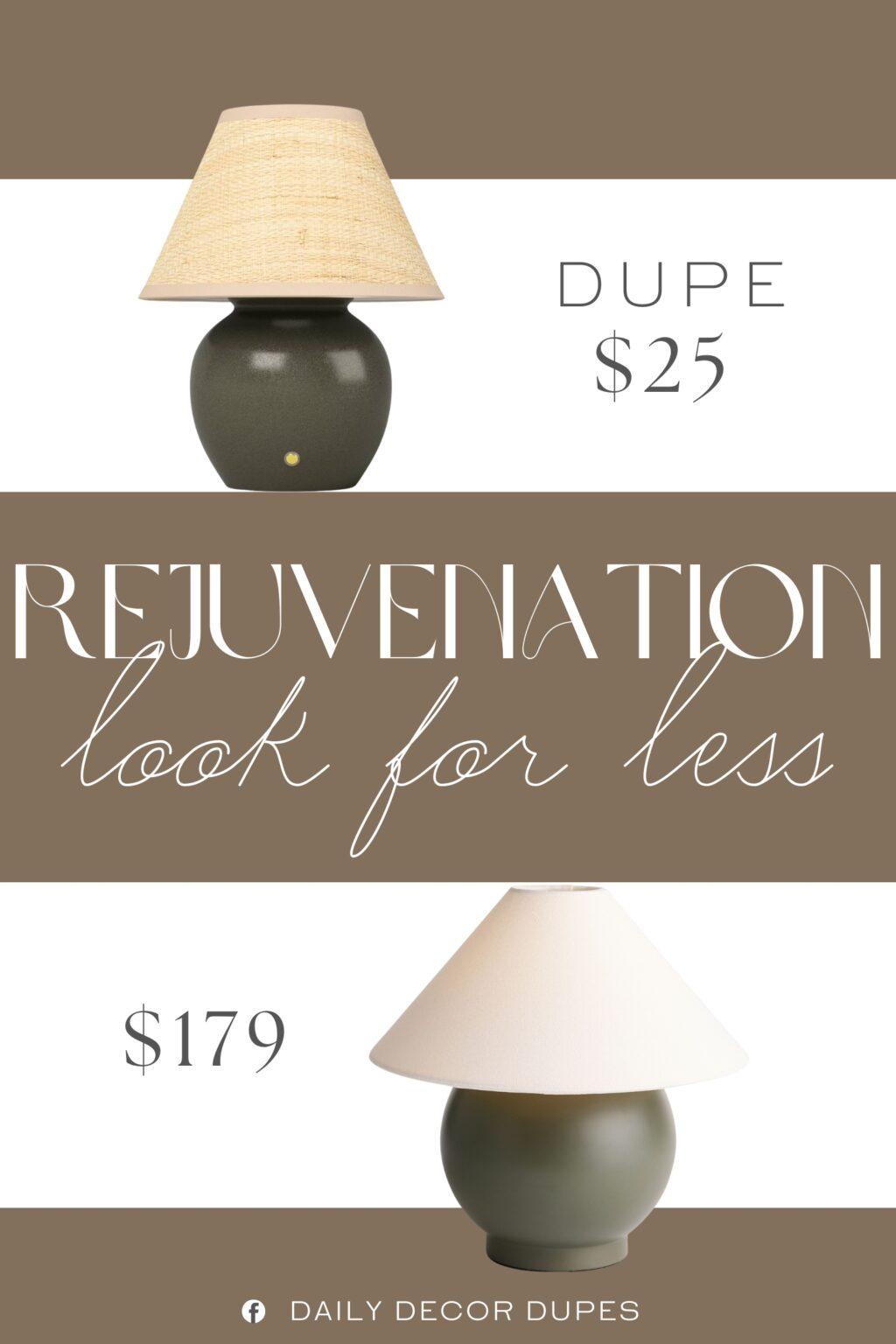 Rejuvenation Ryland LED Table Lamp Dupe. This accent lamp showcases a globular base in matte ceramic topped off with a woven rattan-like modified drum shade that diffuses light softly, creating a warm and inviting glow.