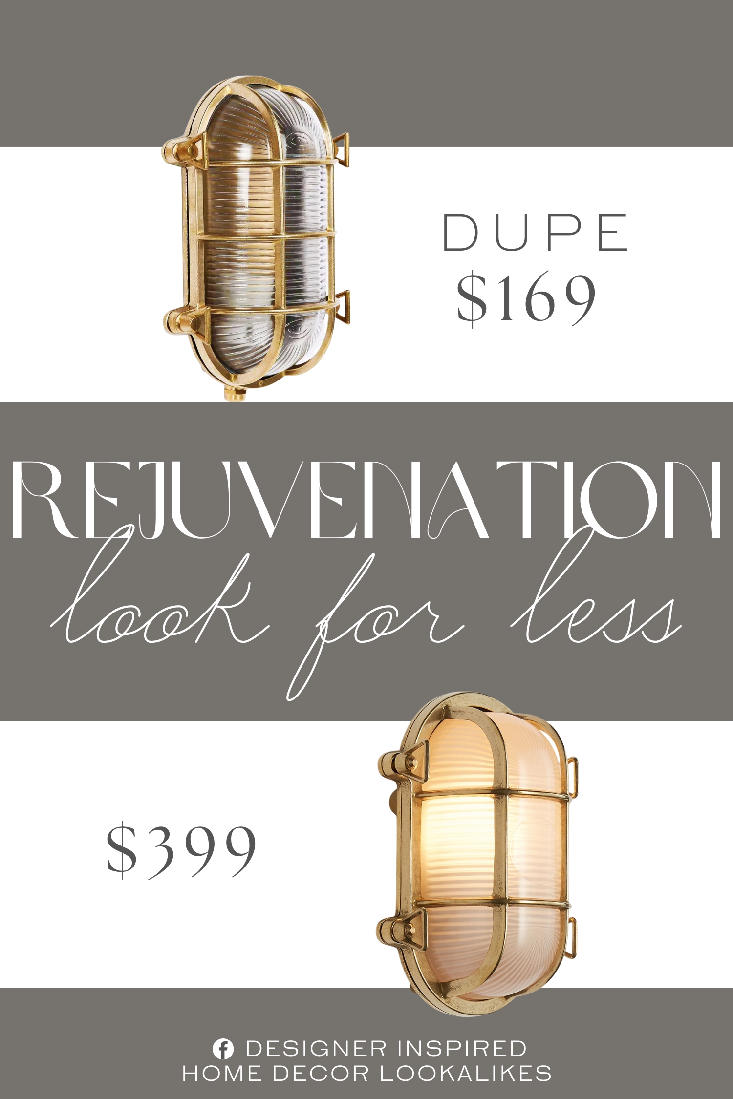 Rejuvenation Seabeck Oval-Caged Bulkhead Sconce Dupe. Brass is an alloy of copper and zinc, with a sturdy and durable structure. Brass's color generally bright gold or light yellow.new brass light is bright gold, but over time the surface oxidizes, the bright gold gradually darkens, then giving a more retro atmosphere.