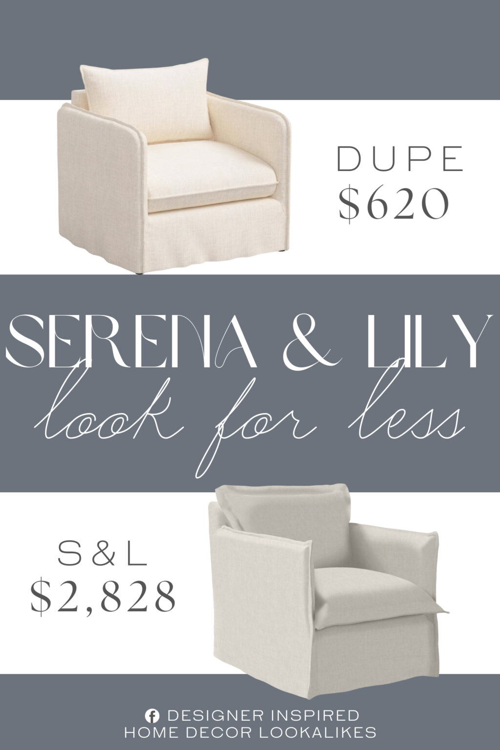 Serena & Lily Beach House Slim Arm Petite Swivel Chair Dupe. Set on a wooden frame, this lounge chair is covered with linen fabric to easily mix up with all your decor styles.