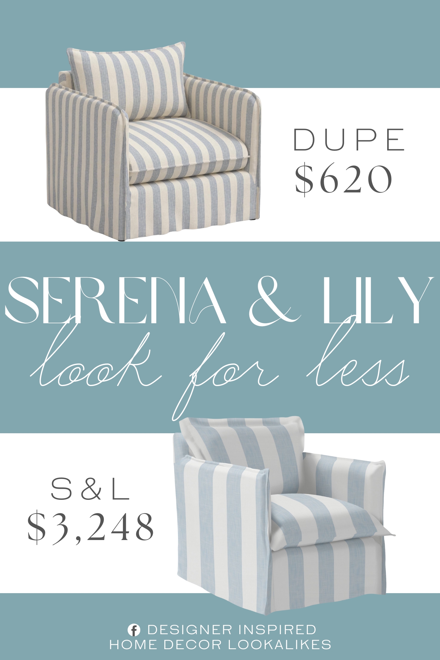 Serena & Lily Beach House Swivel Chair Dupe. Frame is constructed of wood that’s FSC-certified and sourced from responsibly managed forests.