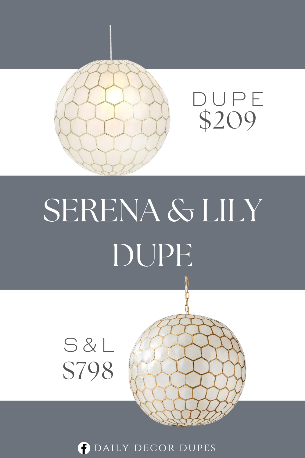 Serena & Lily Capiz Honeycomb Pendant Dupe. Chandelier features Capiz seashells placed in a beautiful honeycomb pattern detail, each shell lined with antique gold painted metal. Neutral pearl-colored shell creates a soft, warm glow.