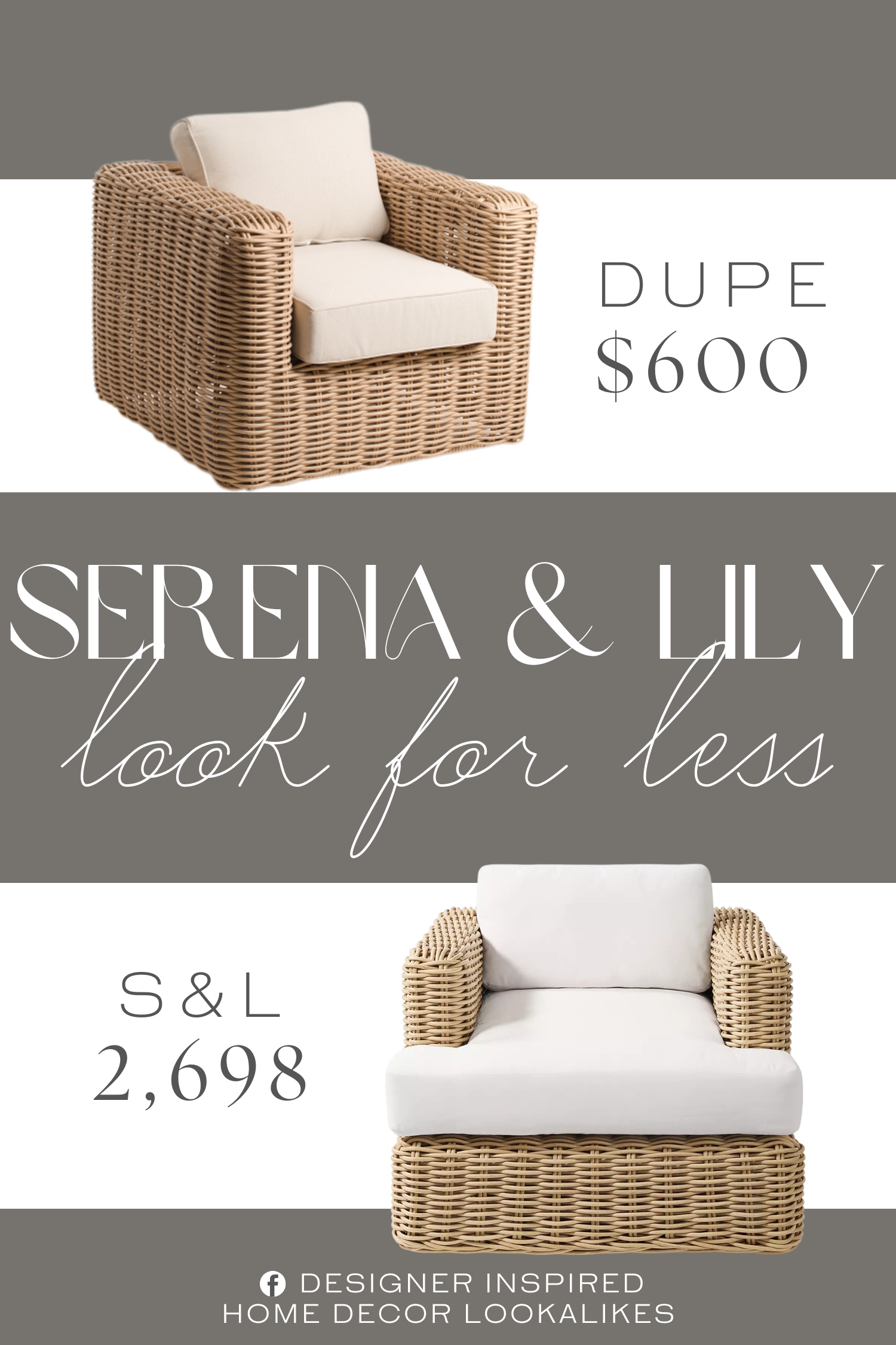 Serena & Lily Del Mar Swivel Chair Dupe. for outdoor use, swivel base, cushioned, removable back and seat cushions, wicker design.