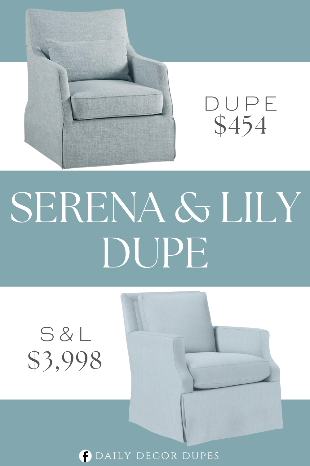 Serena & Lily Grady Glider Swivel Chair Dupe. This bedroom chair is made of high quality material. The sturdy frame is from solid wood and plywood and it also comes with swivel metal base giving better durability. All foam cushion and upholstered with soft to the touch polyester fabric.