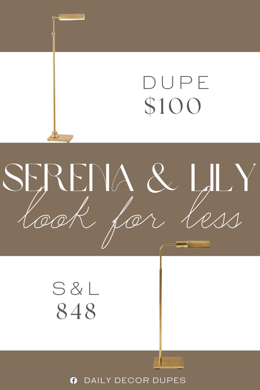 Serena & Lily Montford Floor Lamp Dupe. Crafted with a durable iron frame and 100% iron shade, ensuring long-lasting longevity.
