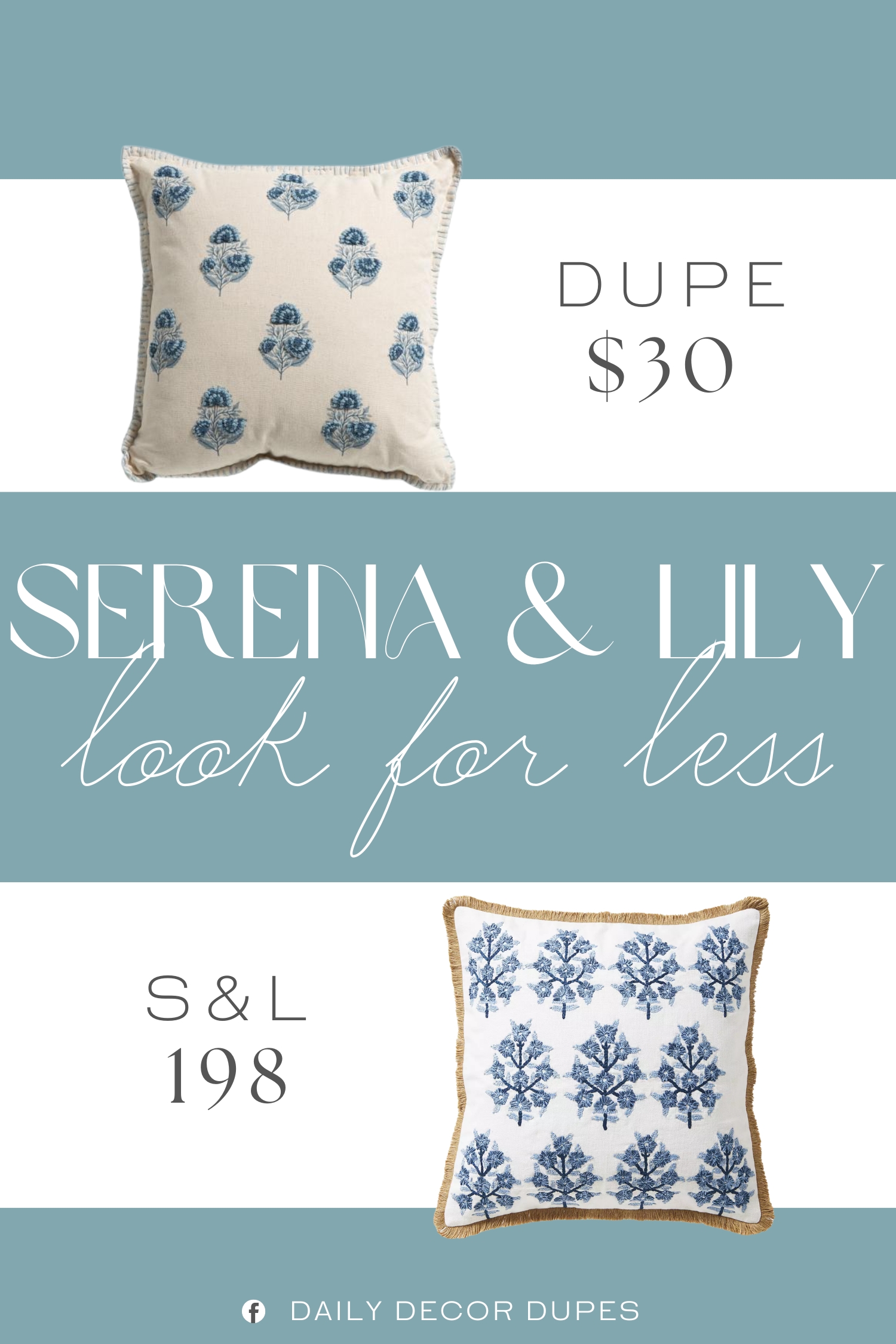 Serena & Lily Morningside Pillow Cover Dupe. removable zip cover, embroidered design, crochet details, textured finish. floral pattern.