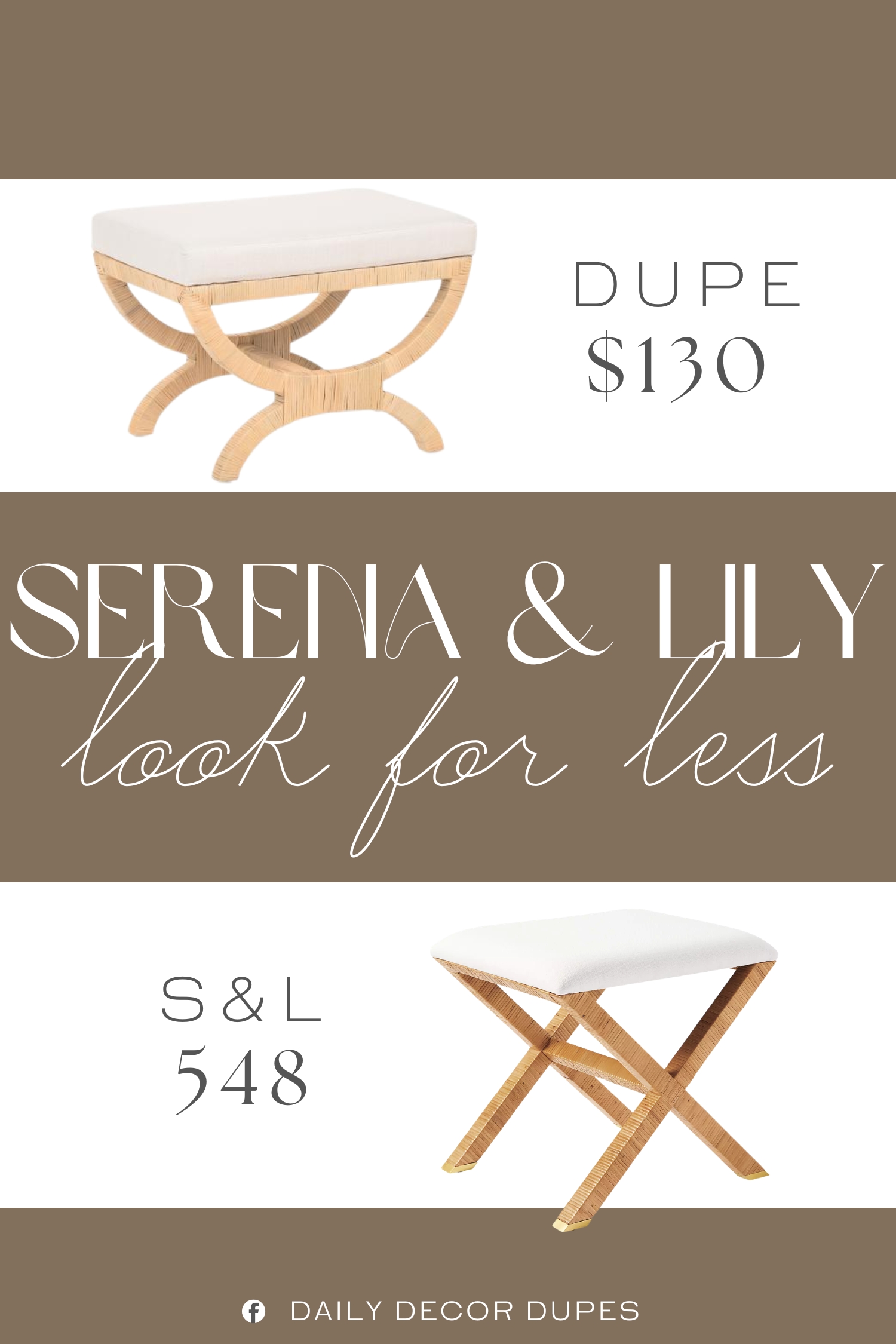 Serena & Lily Rattan X-Base Stool Dupe. rattan/polyester, fill: polyurethane foam/polyester fiber batting. cushioned top