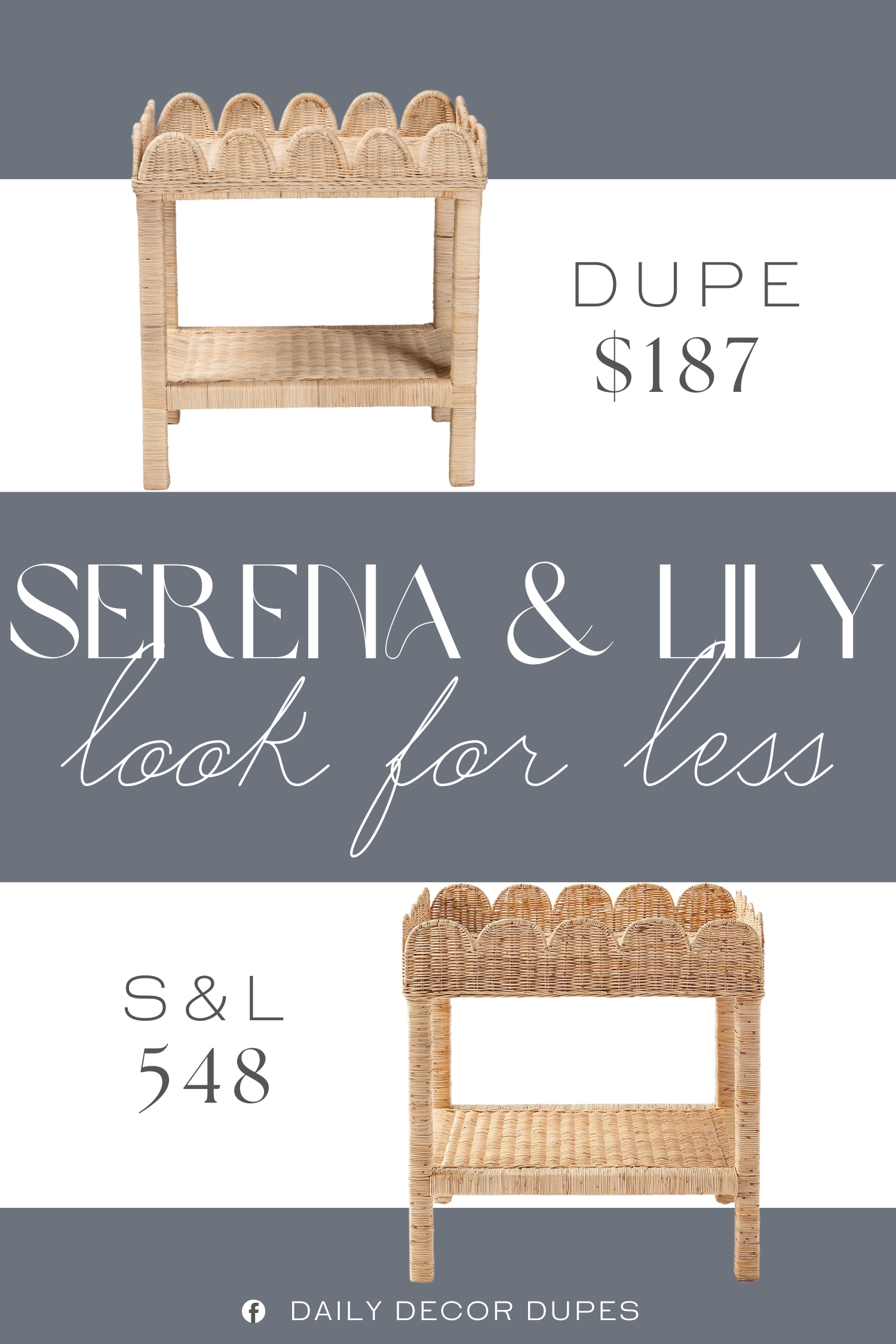 Serena & Lily Scallop Rattan Side Table Dupe. his bohemian piece consists of a solid mahogany wood frame wrapped in handcrafted natural rattan by skilled artisans.